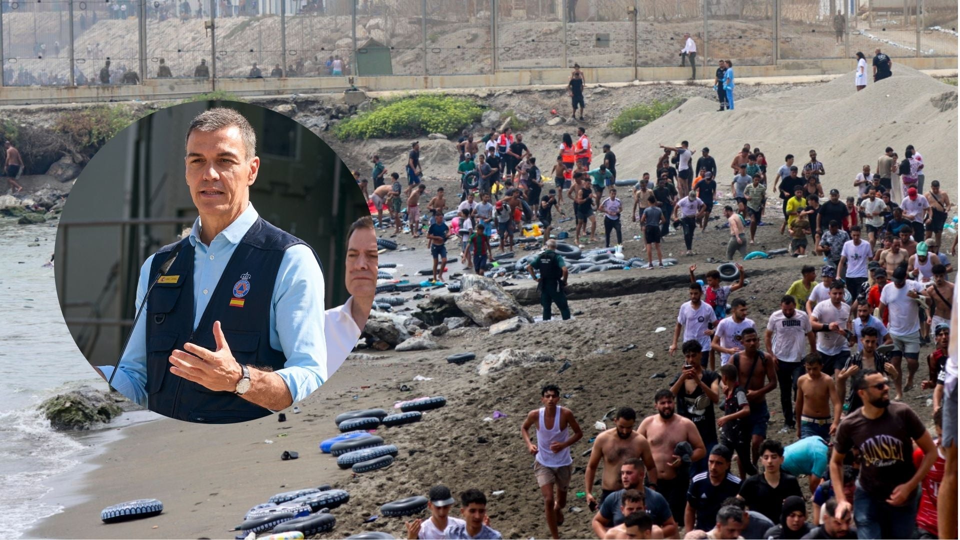 Pedro Sánchez anunció respuesta inmediata ante la crisis migratoria en Ceuta - EFE