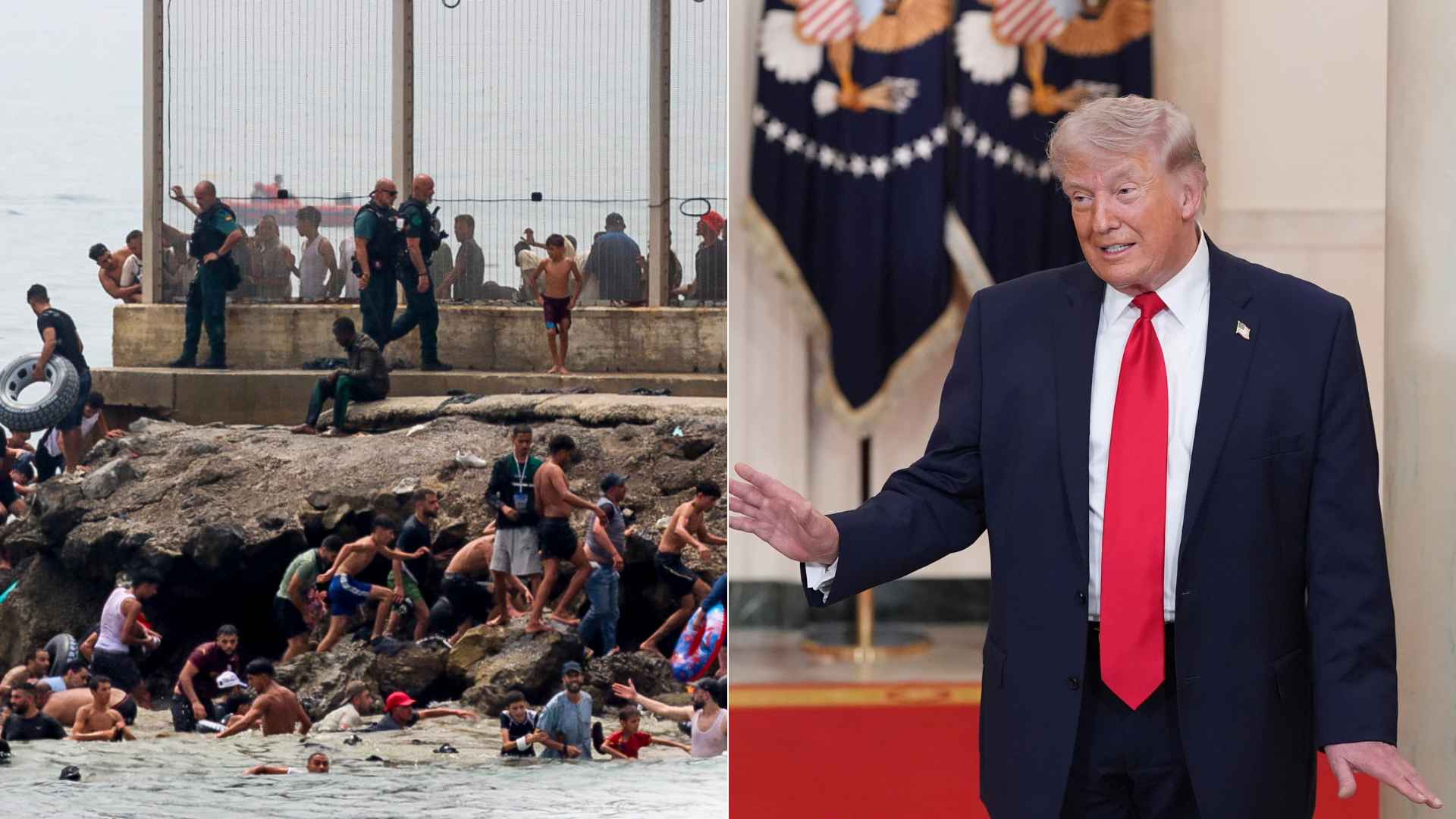 Marroquíes en España/ Donald Trump - Foto EFE