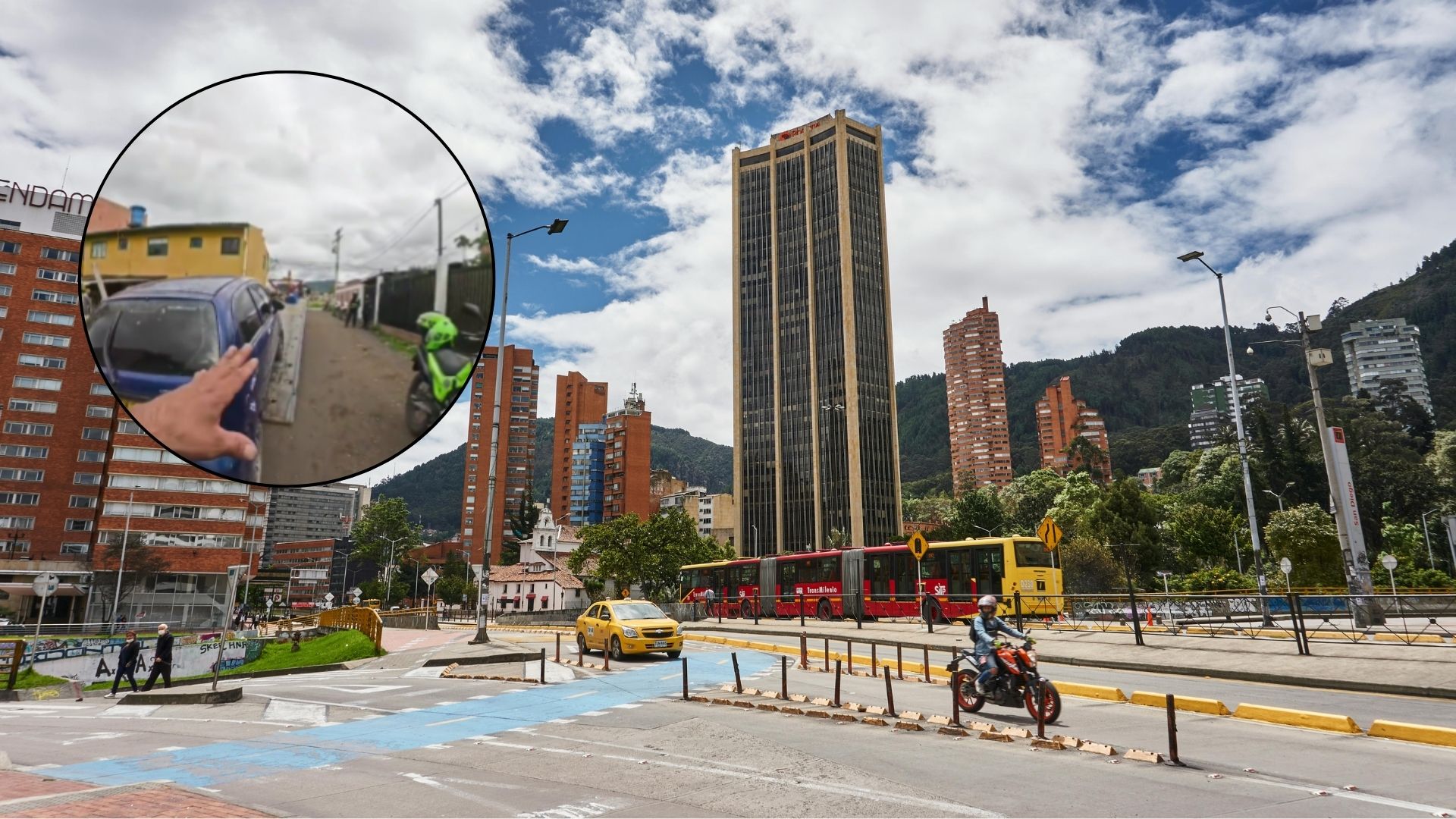 Conductor del carro azul terminó indignado tras la inmovilización - Canva y redes sociales