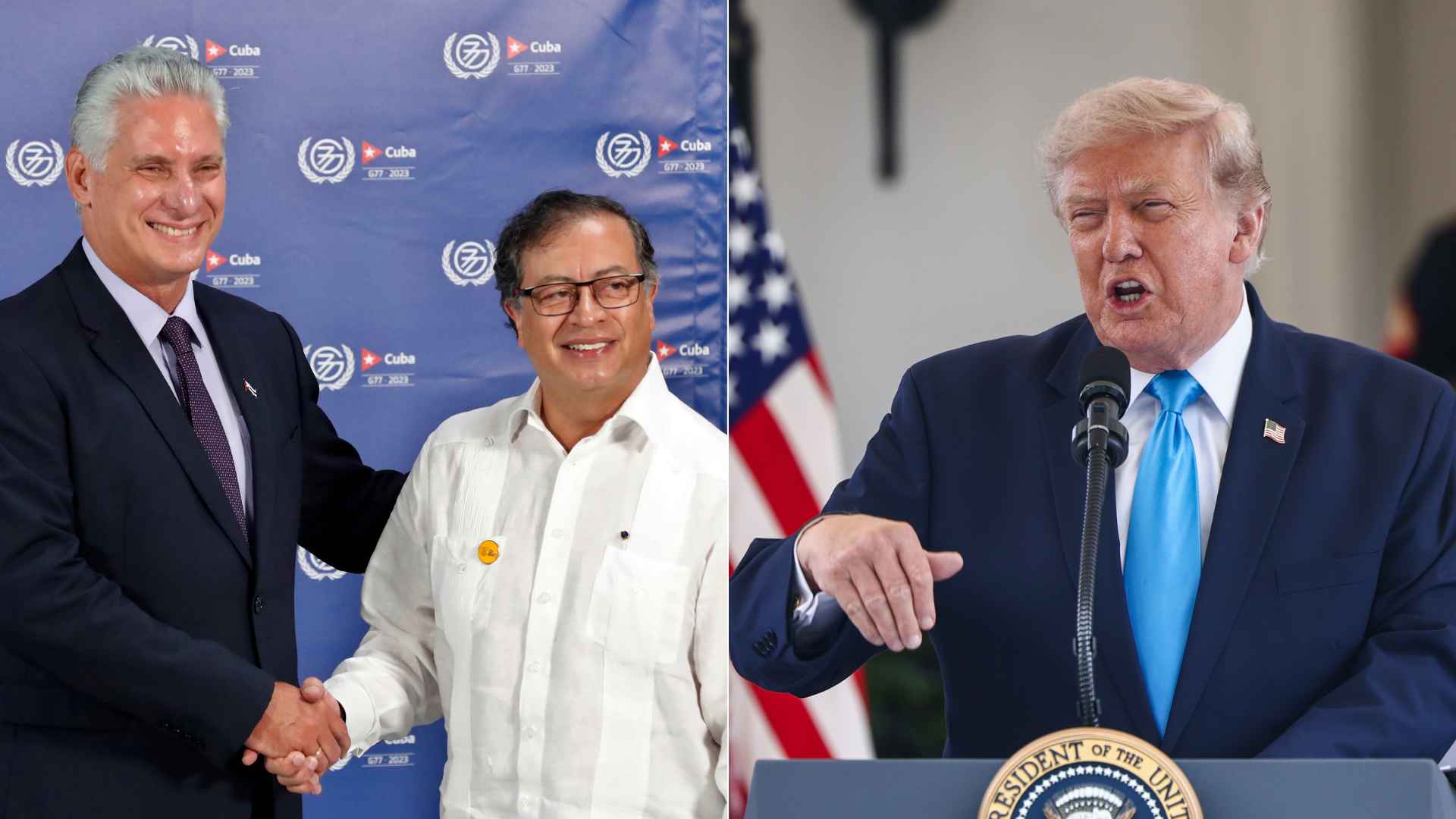 Miguel Díaz-Canel/ Donald Trump - Fotos EFE