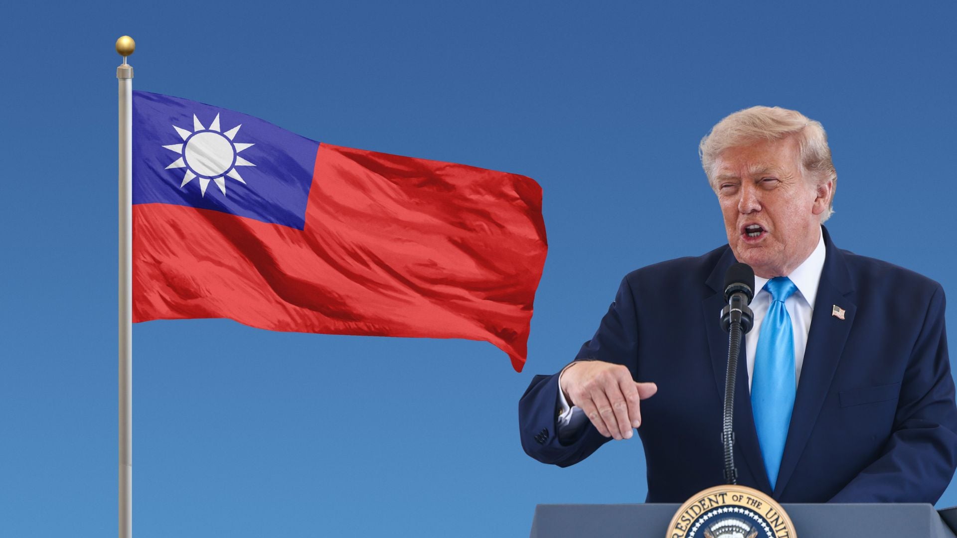 Donald Trump, presidente de EE. UU. - EFE / Bandera de Taiwán - Canva