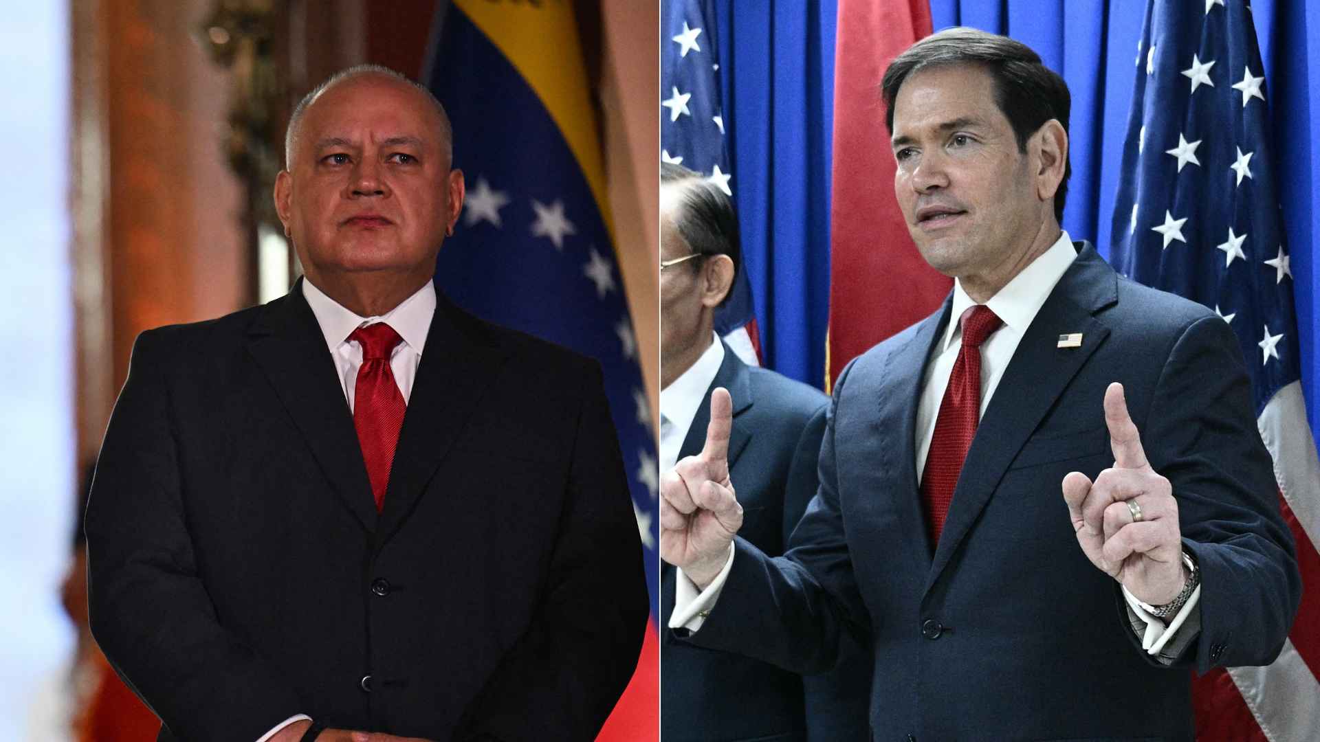 Diosdado Cabello/ Marco Rubio - Foto AFP