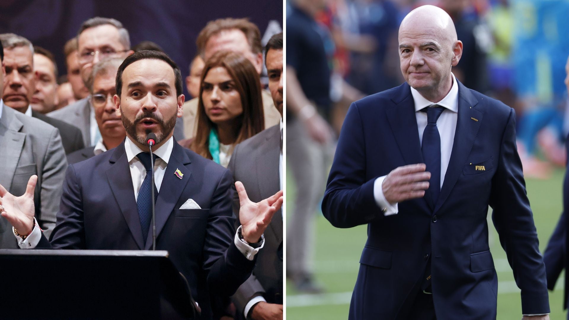 Abelardo De La Espriella y Gianni Infantino - EFE