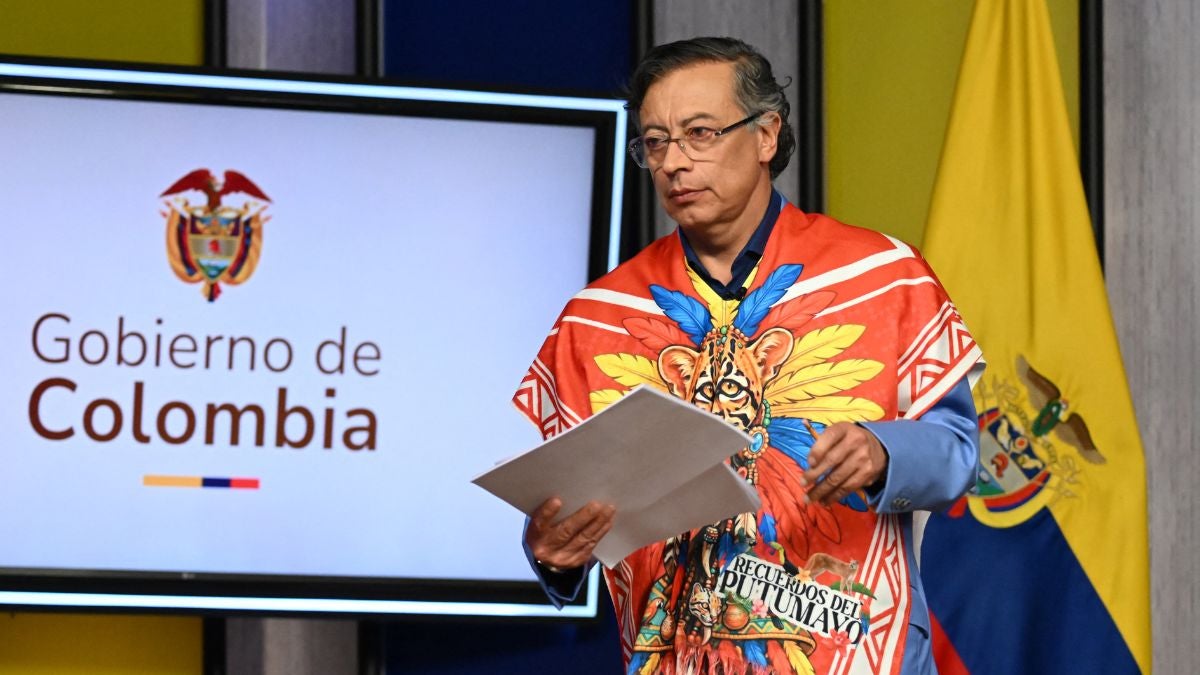 Gustavo Petro, presidente saliente de Colombia (AFP)