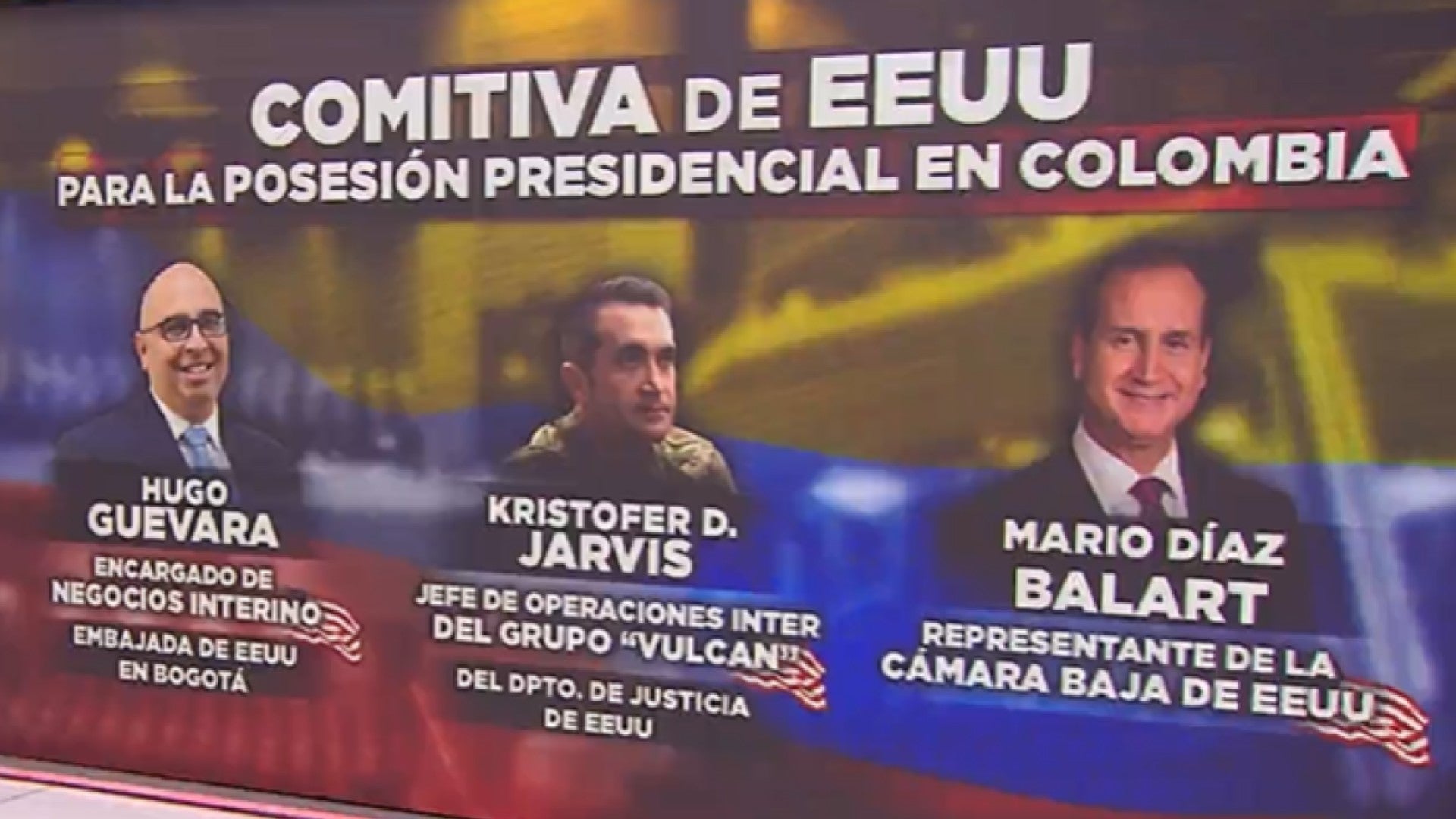 Comitiva de Estados Unidos en Colombia / FOTO: Captura de pantalla