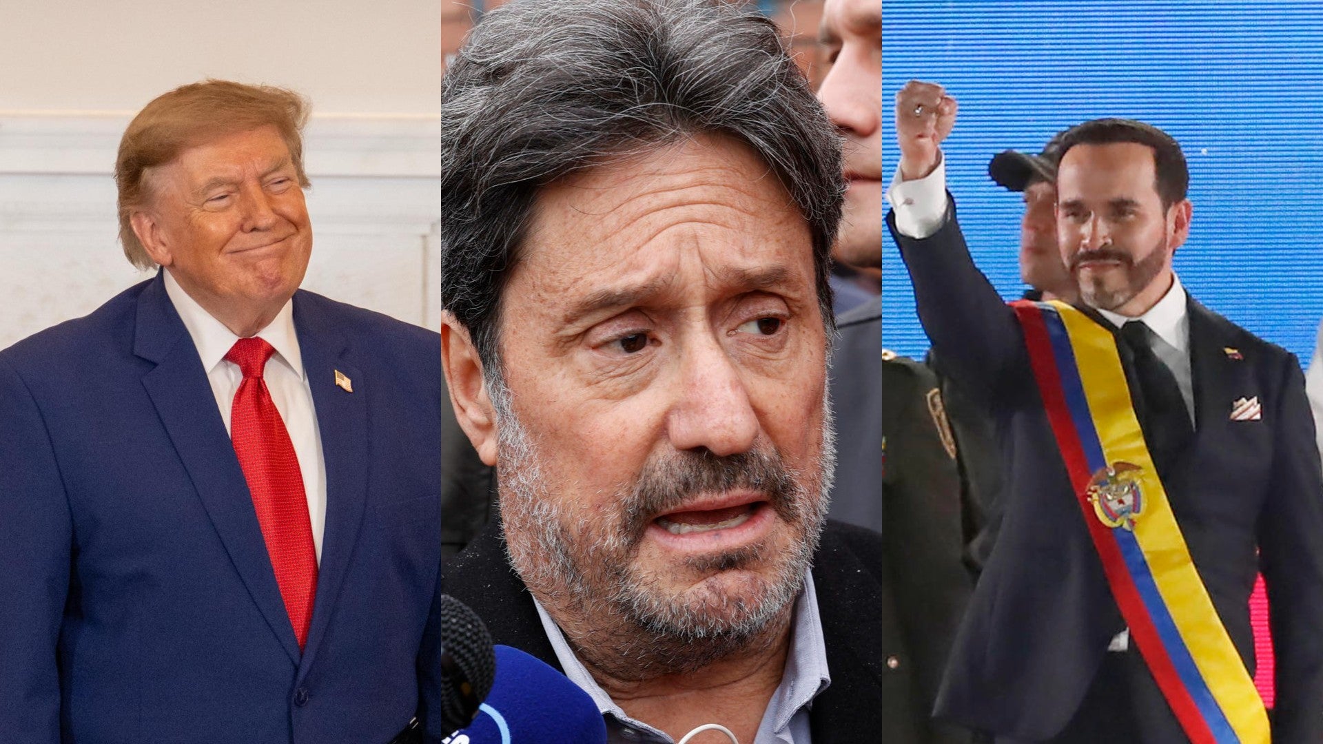 Donald Trump, Francisco 'Pacho' Santos y Abelardo de la Espriella / FOTO: EFE
