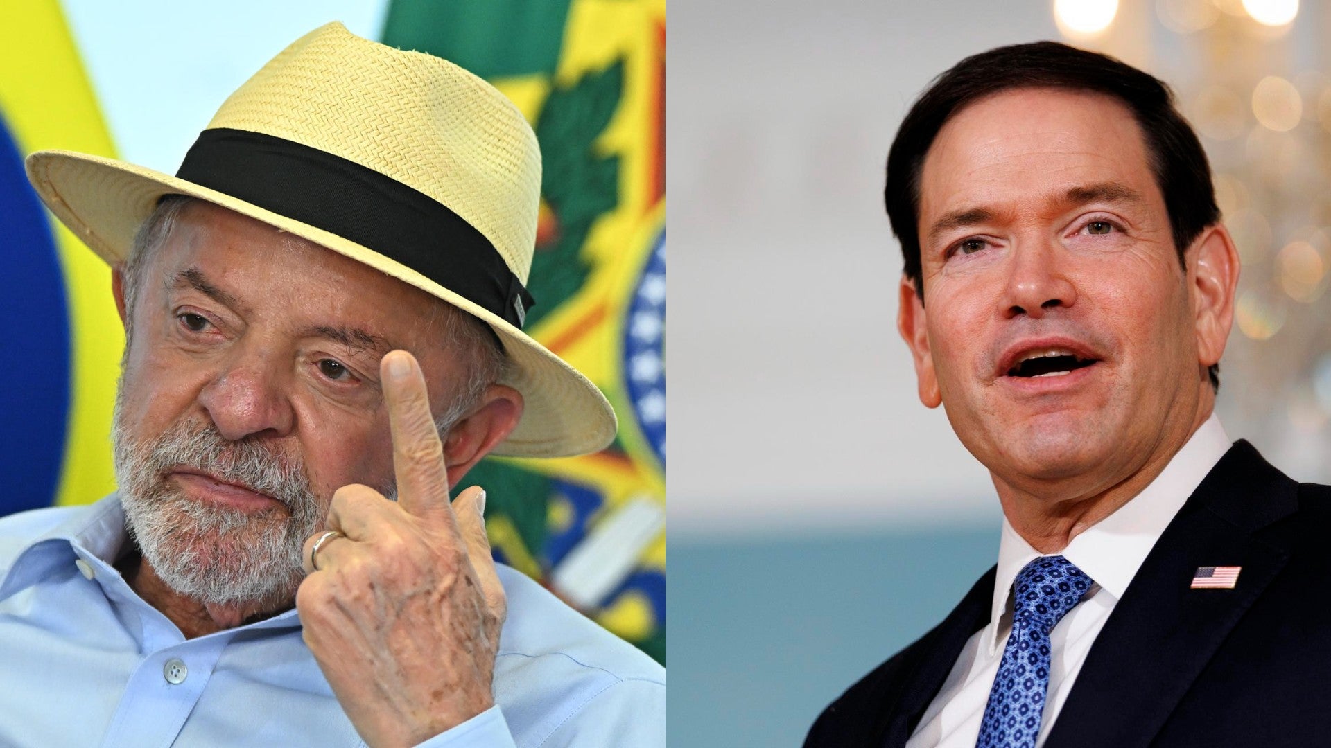 Lula da Silva y Marco Rubio. (EFE)
