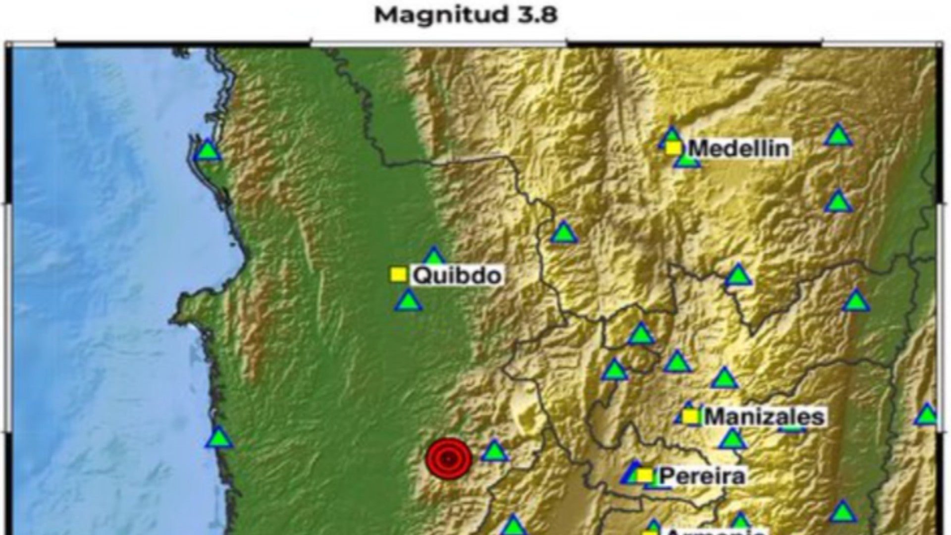 Sismo en Colombia. (Servicio Geológico de Colombia)