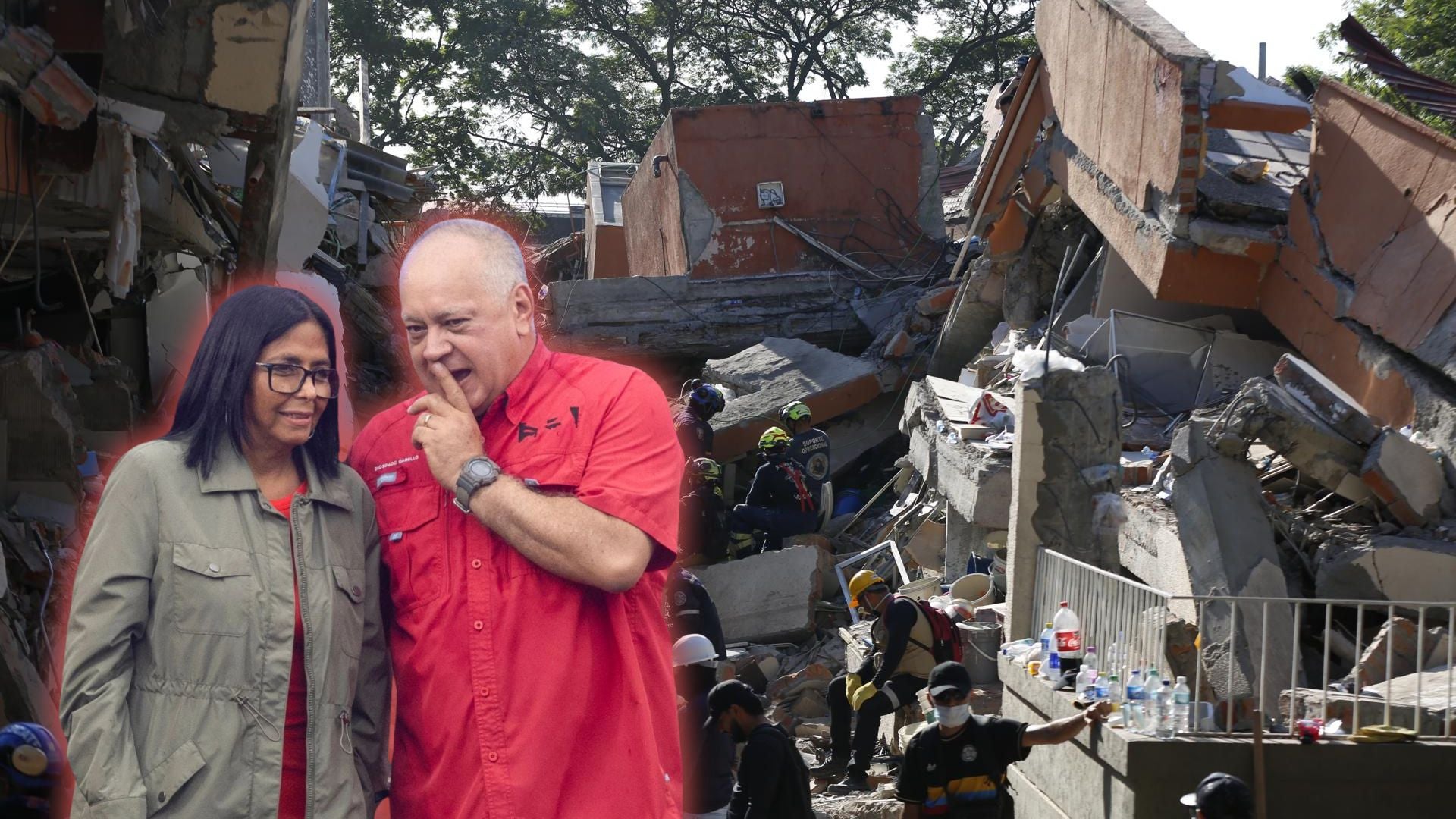 Cuestionado mensaje de Delcy Rodríguez y Diosdado Cabello, tras terremoto en Colombia - Fotos: EFE