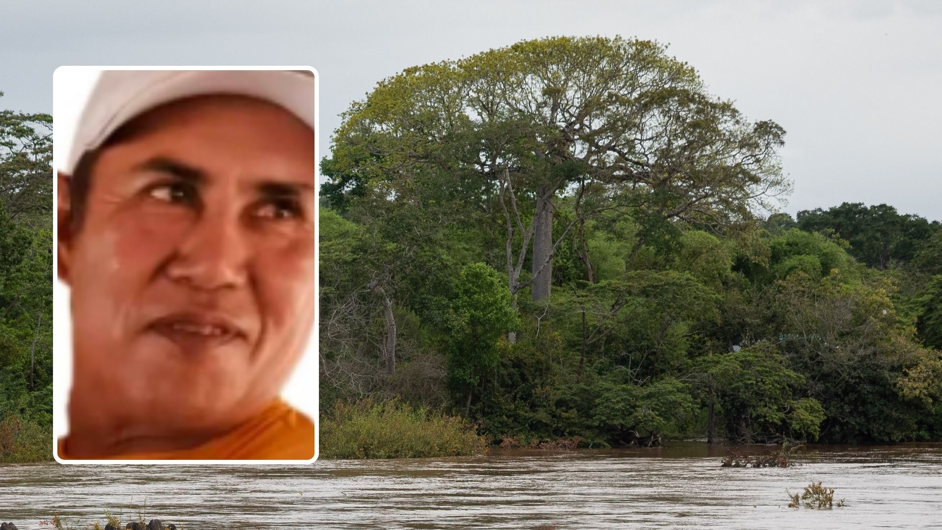 Líder indígena venezolano Julio Rodríguez / Orillas del río Cuyuní, en Dalla Costa, municipio Sifontes del estado Bolívar (Venezuela) - Fotos de referencia: X / EFE