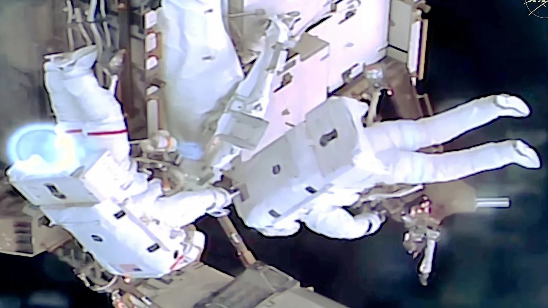 Aparecen los astronautas de la NASA Jessica Meir y Anil Menon- Foto: Captura de vídeo cedida por NASA EFE