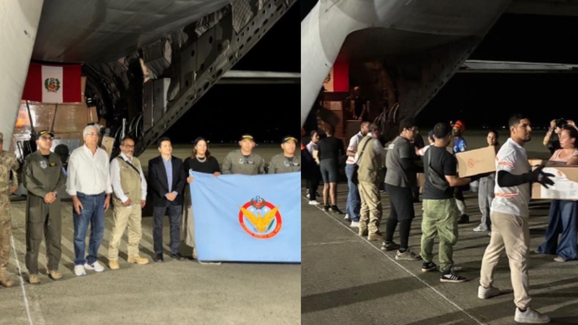 Llegó a Cali el avión con ayuda humanitaria enviada por el gobierno de Perú- Foto: captura de pantalla de X de la CancilleriaCol