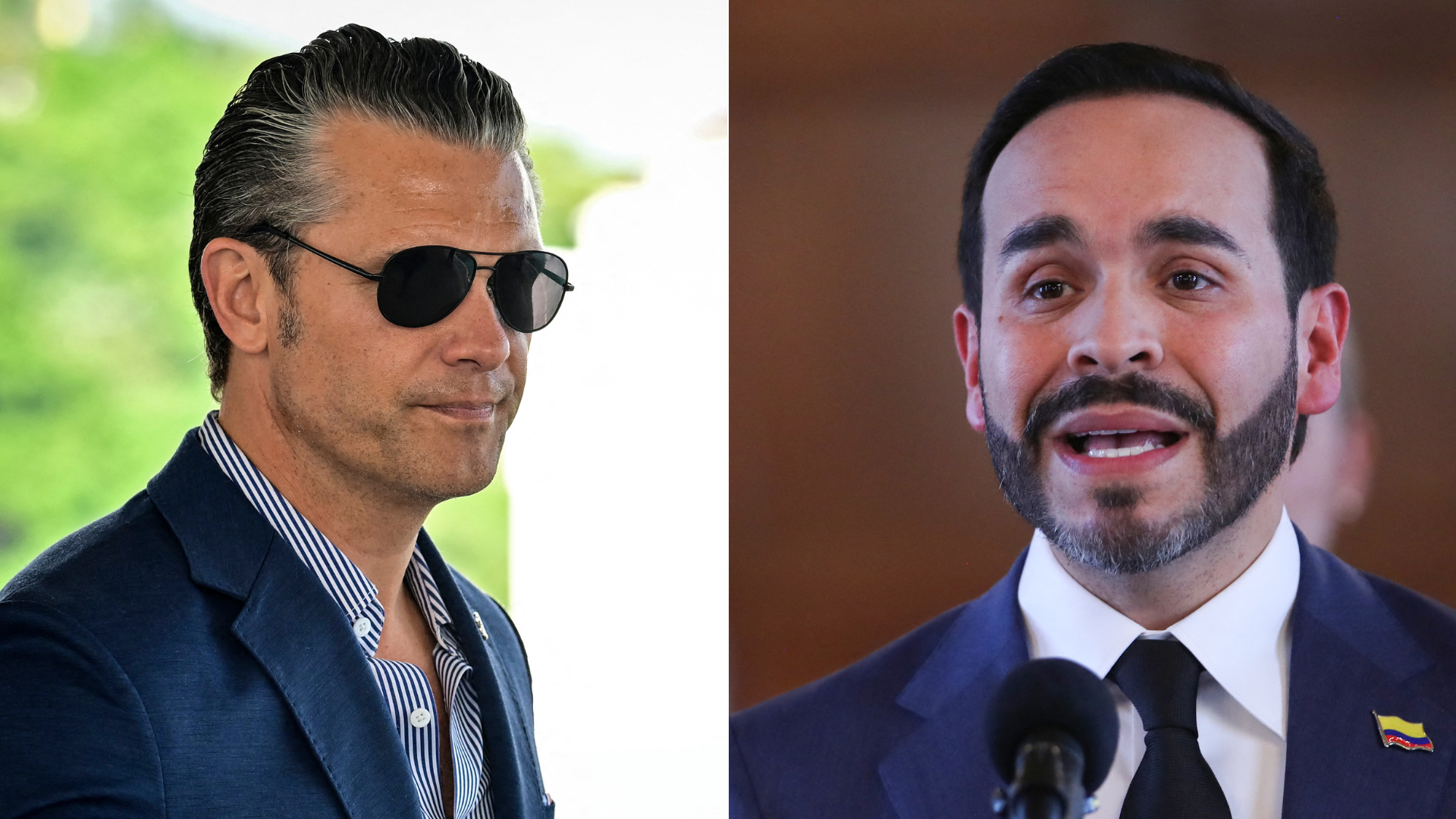 Pete Hegseth y Abelardo de la Espriella - Fotos AFP