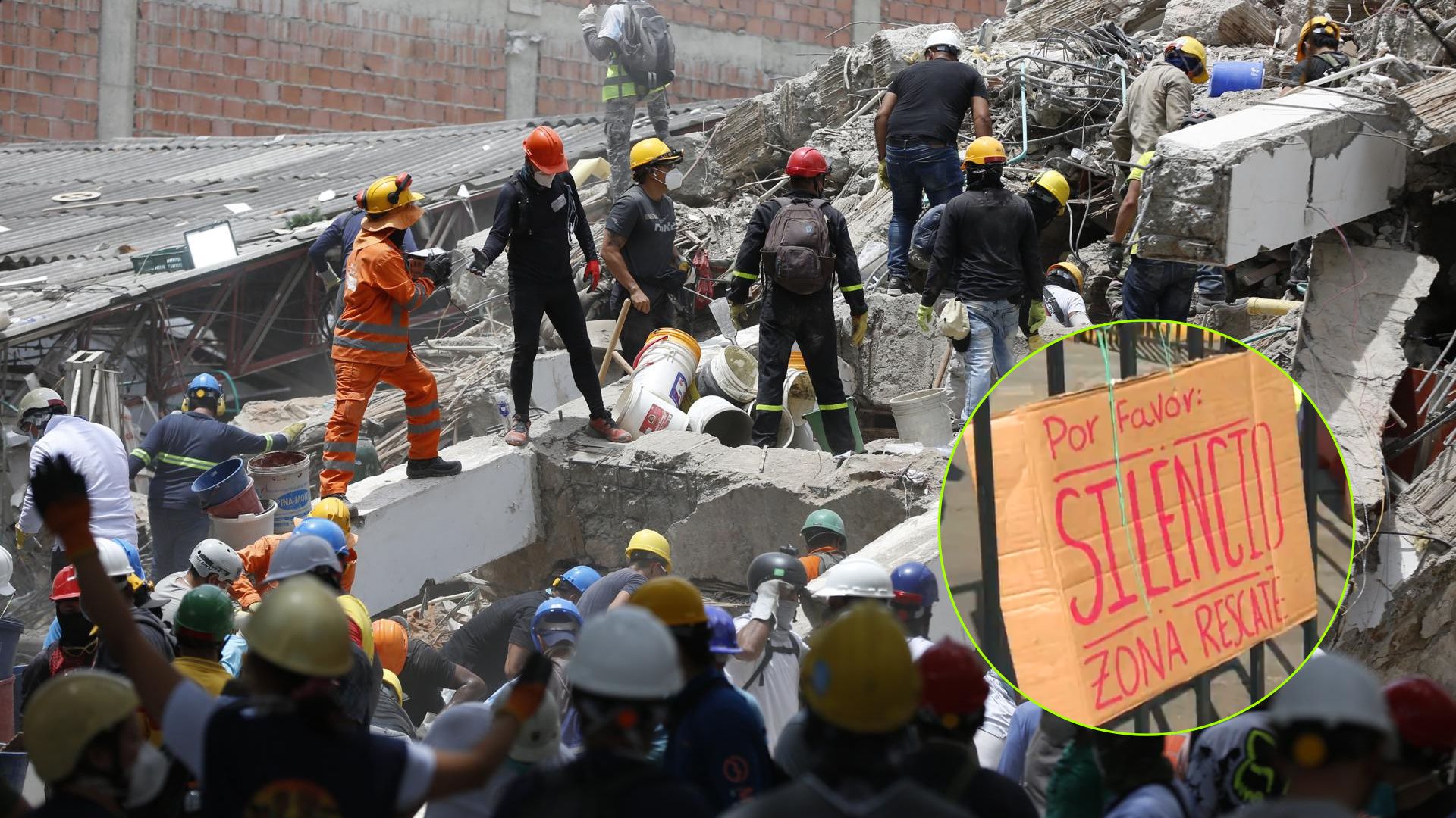 "Silencio por favor", el pedido de los rescatistas en Cali en medio de los trabajos de rescate - Foto: EFE
