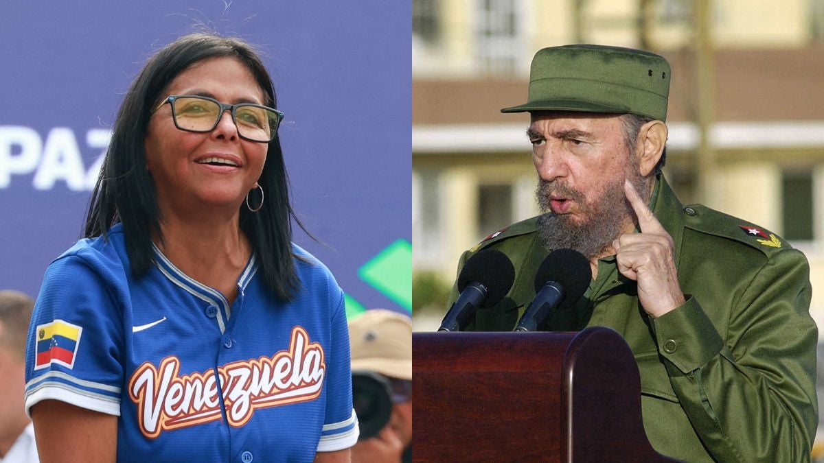 Delcy Rodríguez - Fidel Castro (AFP)