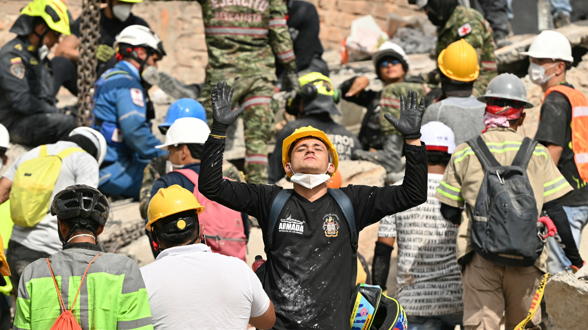 Labores de búsqueda y rescte en Colombia - Foto AFP
