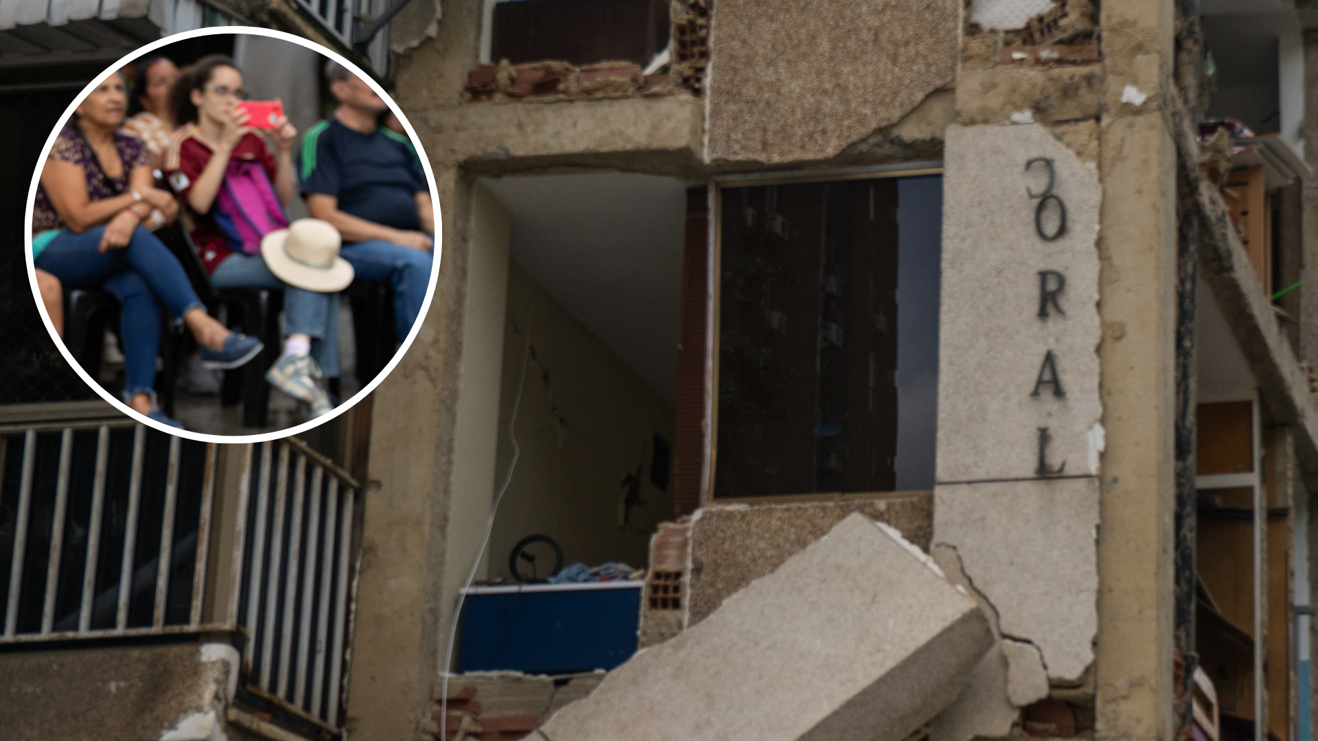 Habitantes de Chacao / Afectaciones en un edificio en Chacao, Caracas (Venezuela) tras el terremoto - Fotos de referencia: EFE