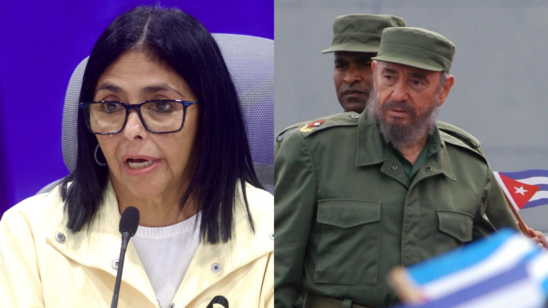 Delcy Rodríguez y Fidel Castro / FOTO: EFE