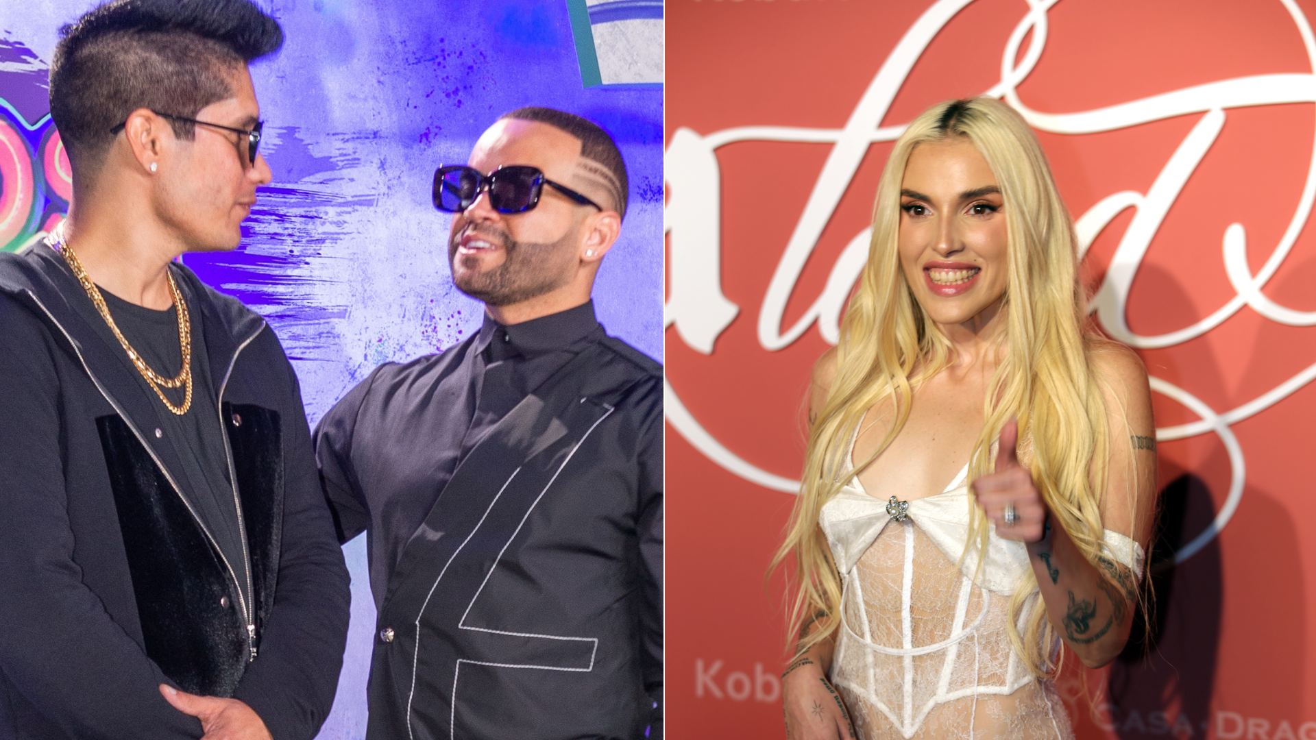Cantantes venezolanos Chyno, Nacho y Elena Rose - Fotos: EFE