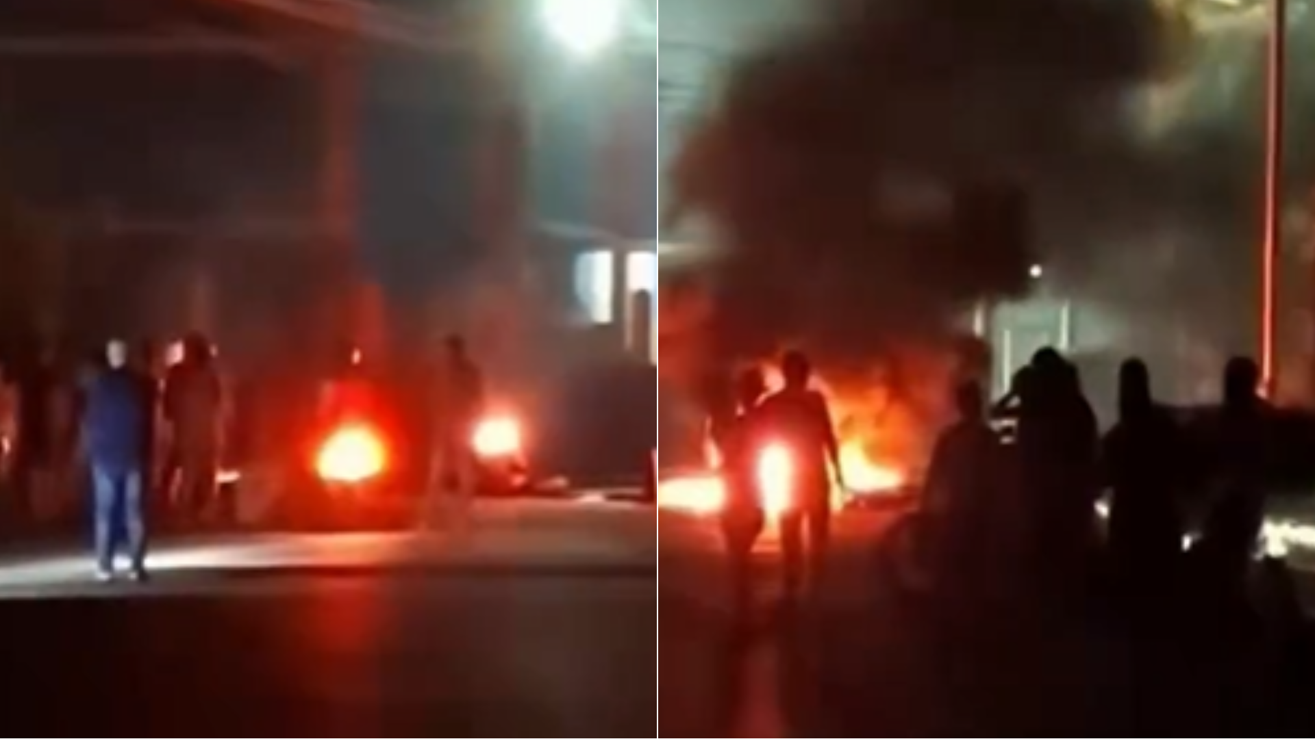 Habitantes en Puerto La Cruz intensifican las protestas por prolongados cortes de luz - Fotos: X