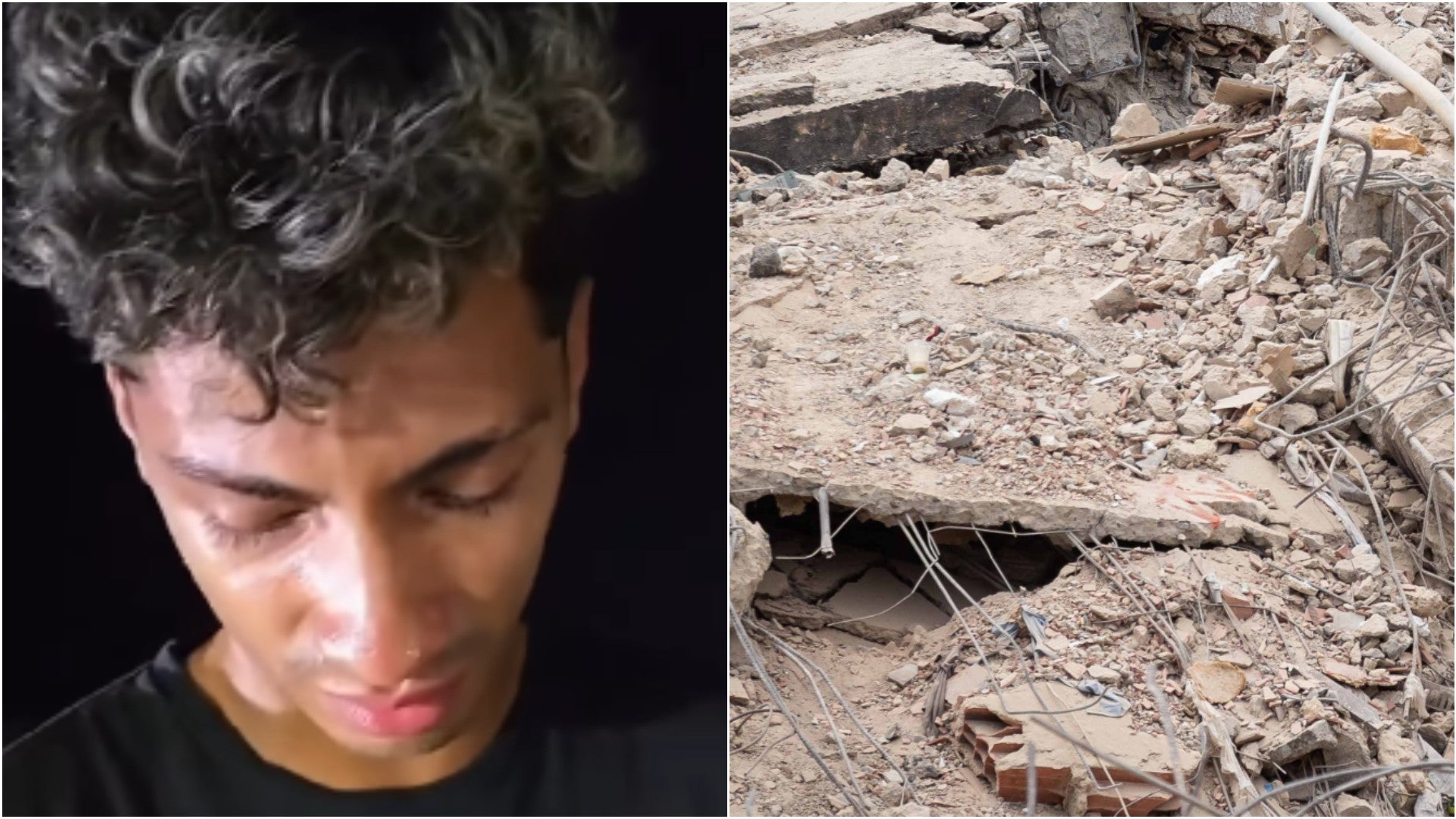 Cristian Verdú, joven venezolano / Daños provocados por el doblete sísmico en La Guaira, Venezuela - Fotos: X / EFE