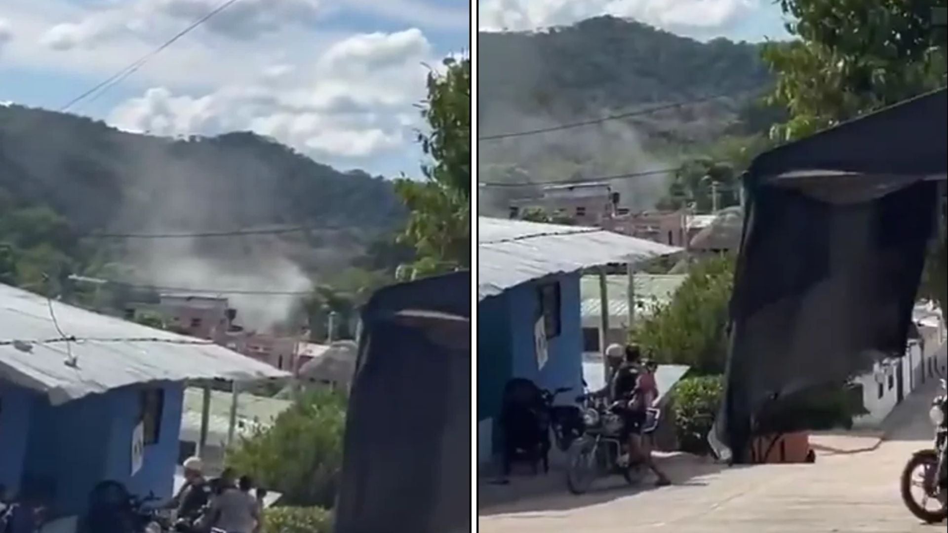 Ataque con drones en estación de Policía - Captura de pantalla Ministerio de Defensa