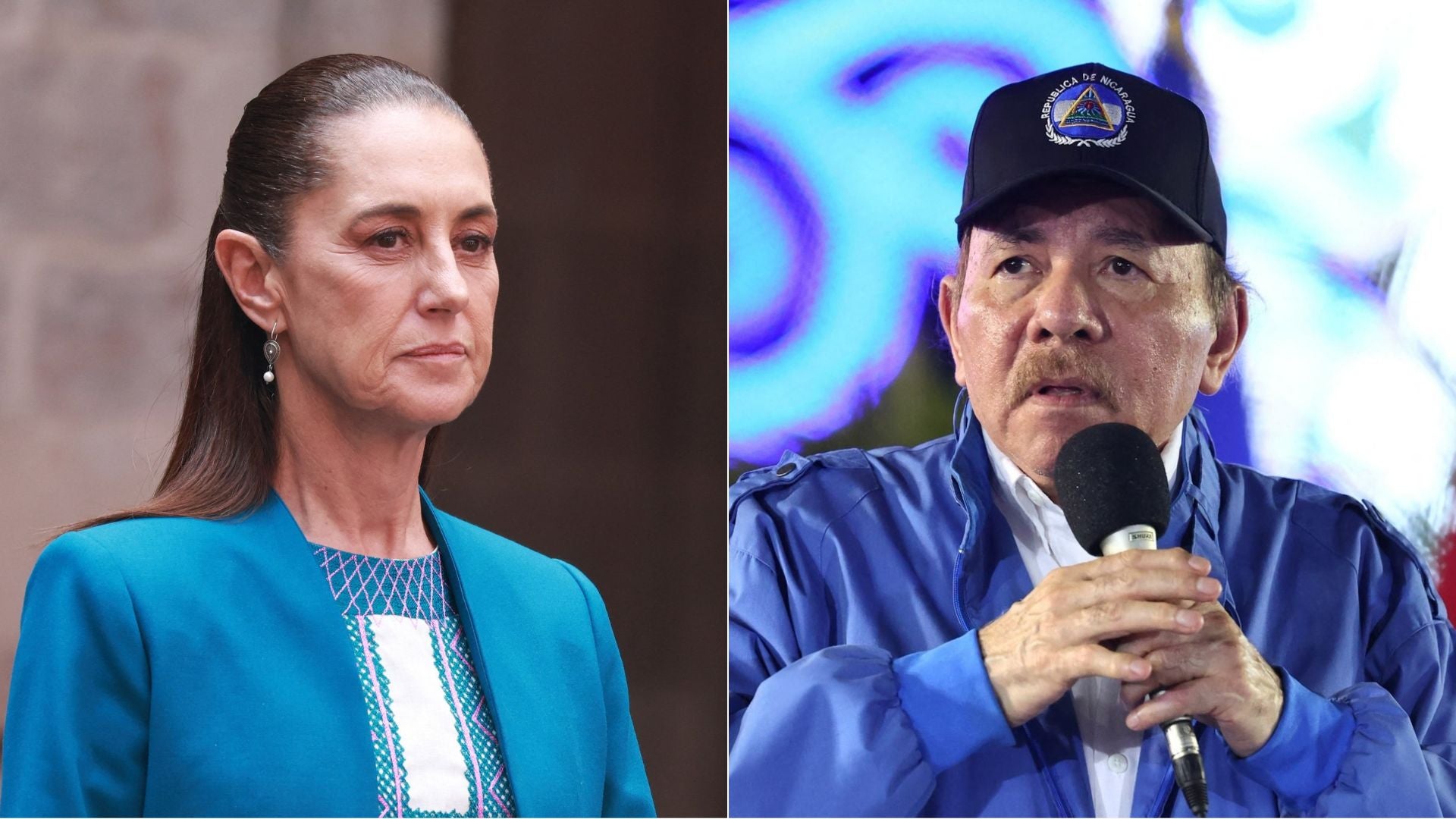 Claudia Sheinbaum y Daniel Ortega | Foto: AFP