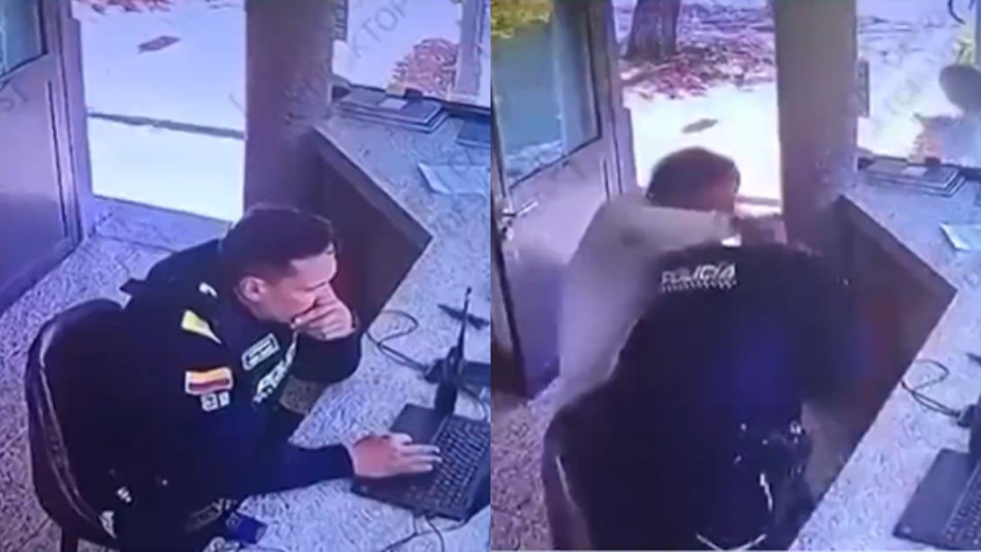 Atacan a un policía en Colombia / FOTO: Captura de pantalla