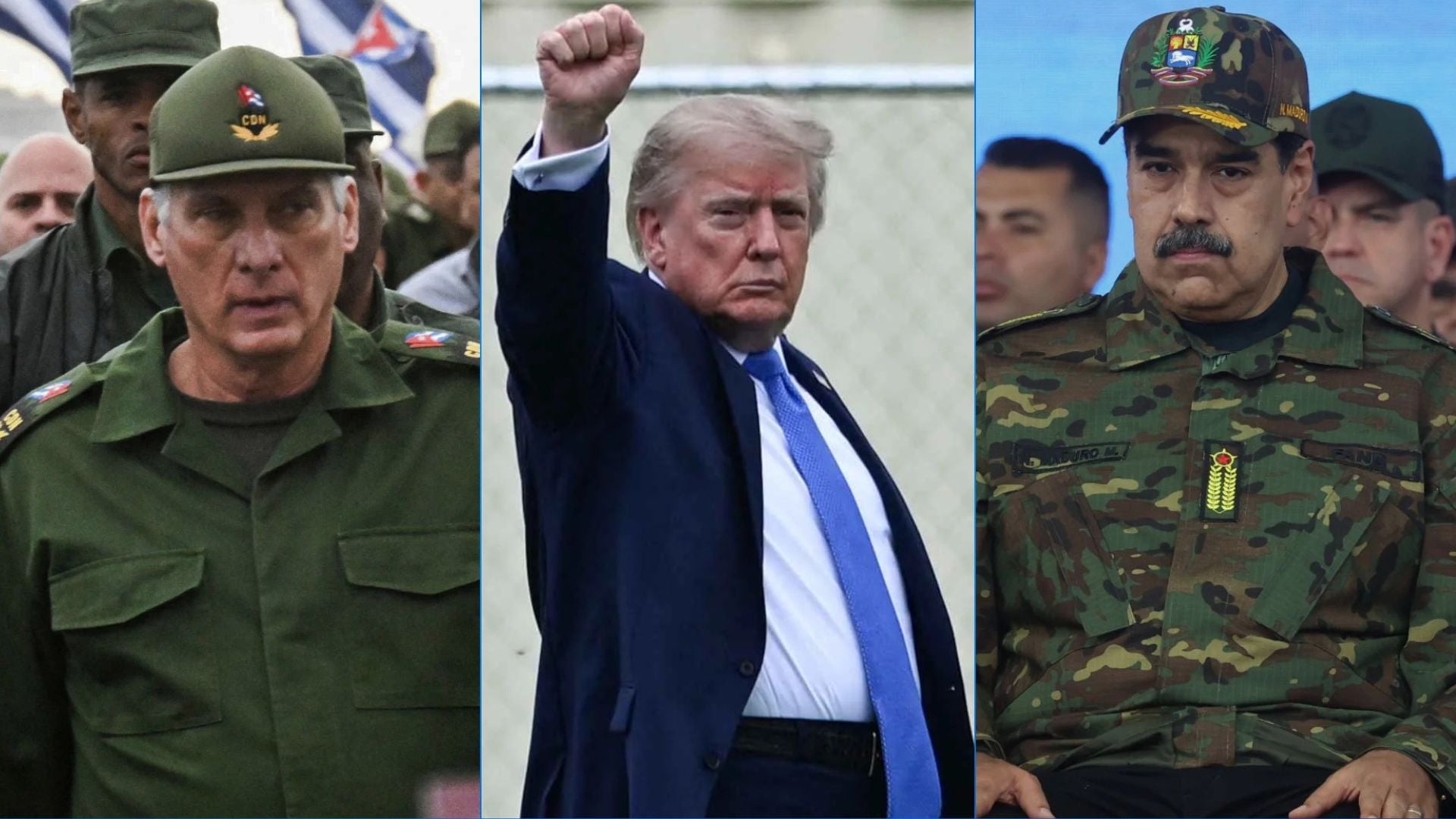 Así como Nicolás Maduro, Díaz-Canel desafía a EEUU - Fotos: AFP/EFE