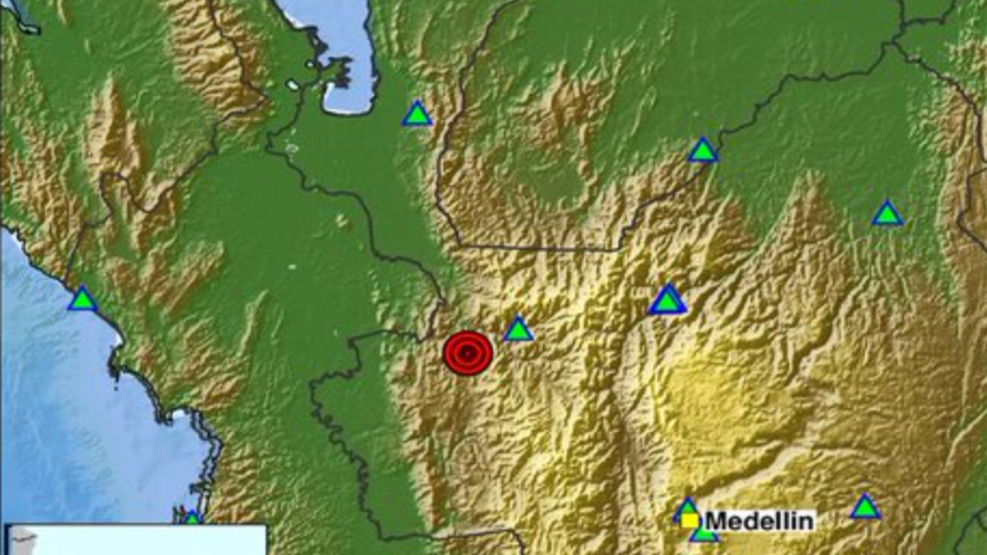 Temblor en Colombia el martes 25 de agosto. (Servicio Geológico de Colombia)