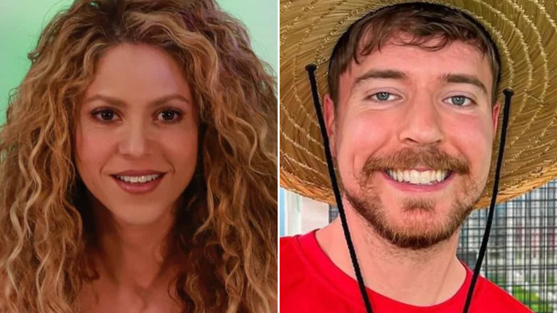 Shakira y Mr. Beast -EFE