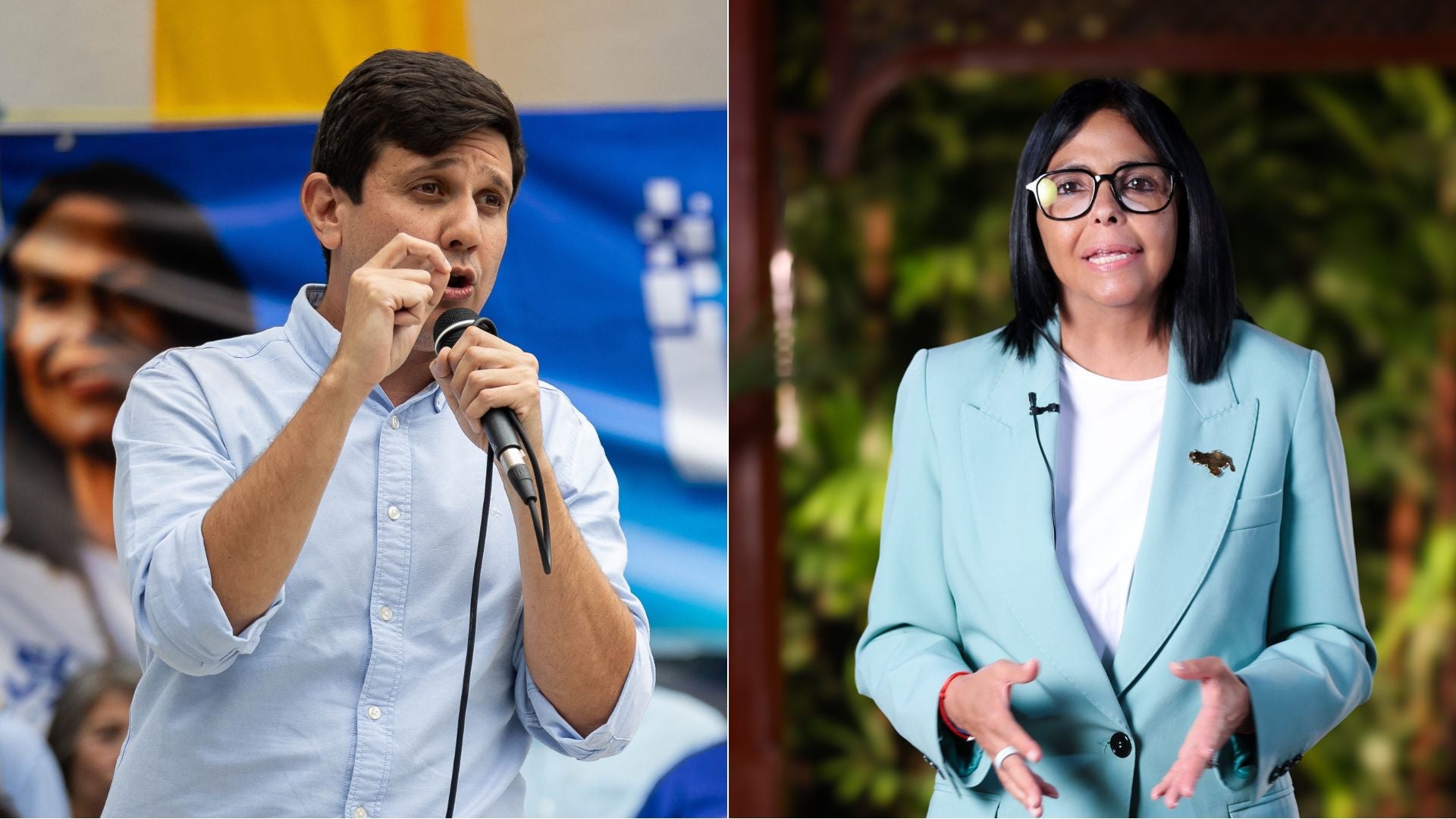 Jesús Armas y Delcy Rodríguez | Foto: EFE