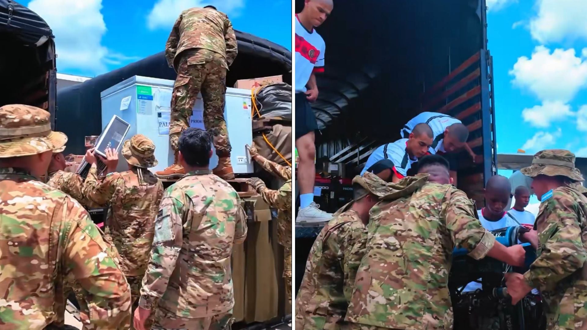 Despliegue de las Fuerzas Armadas Argentinas en Chocó - Captura de pantalla de redes sociales