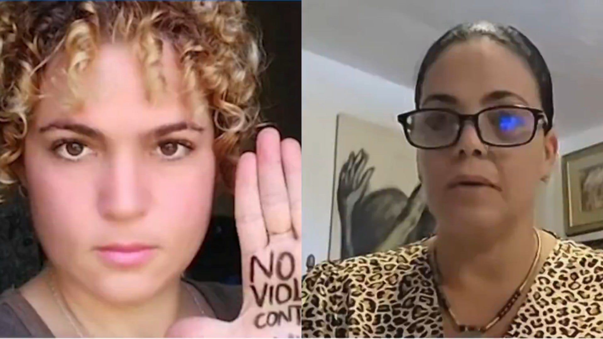 Presa política de Cuba María Cristina Garrido y su hermana Angélica / FOTO: Captura de pantalla