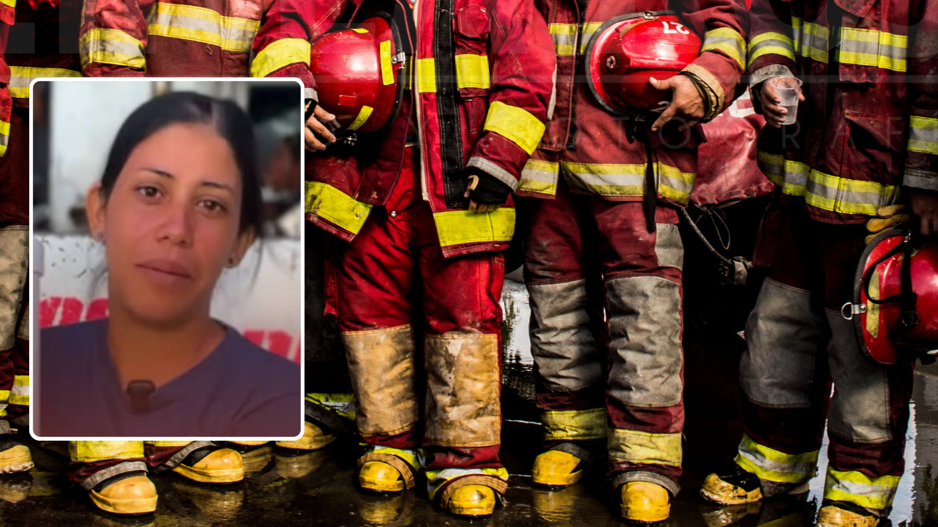 Anubis Cova, primer teniente del Cuerpo de Bomberos de Caracas / Grupo de bomberos - Fotos de referencia: X / Pexels