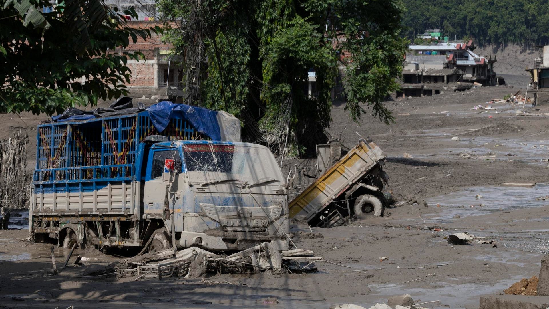 Deslizamiento de tierra en Nepal - Foto: EFE
