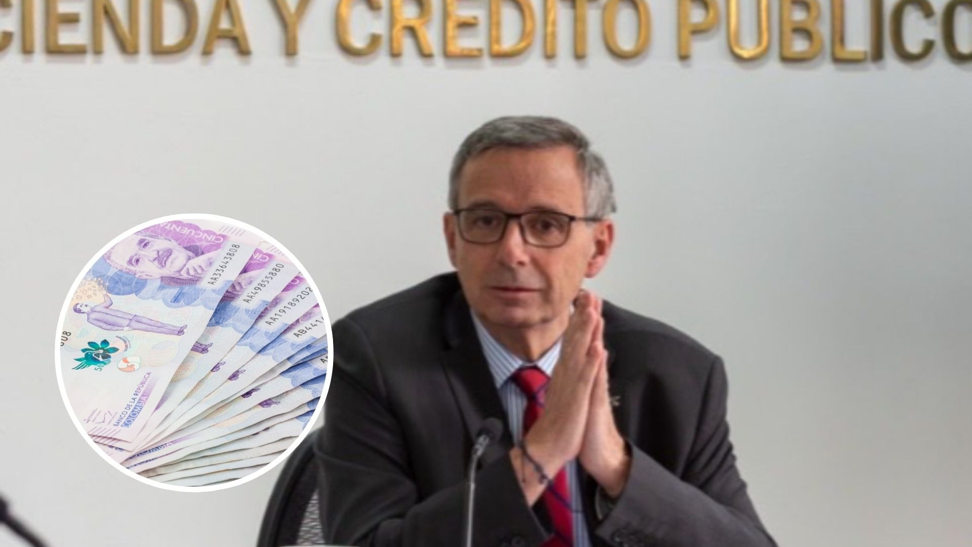 Ministro de hacienda Miguel Gómez Martínez-Foto: captura de pantalla de X y ilustración en Canva