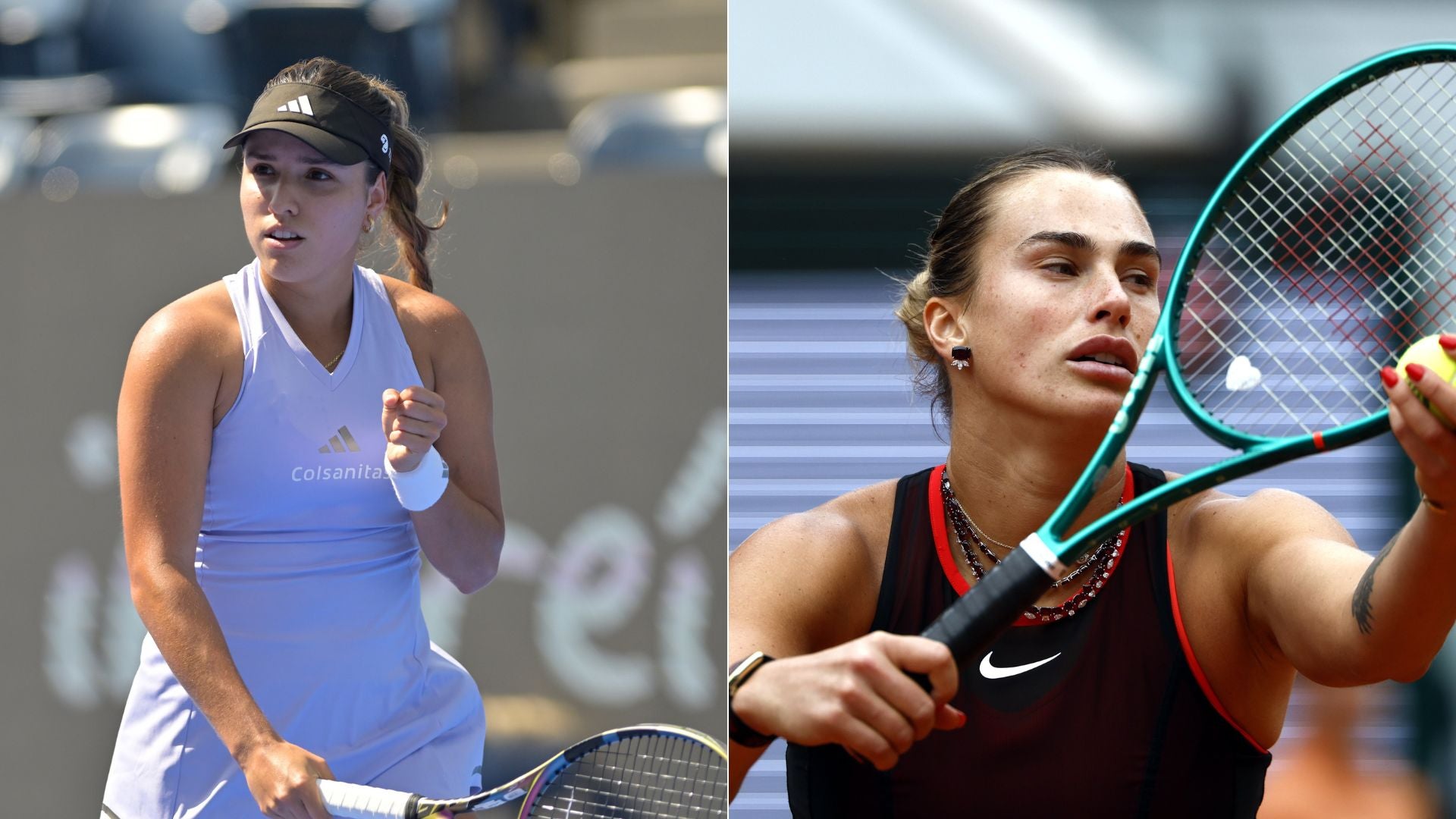 Aryna Sabalenka y María Camila Osorio-Foto: EFE ilustrada