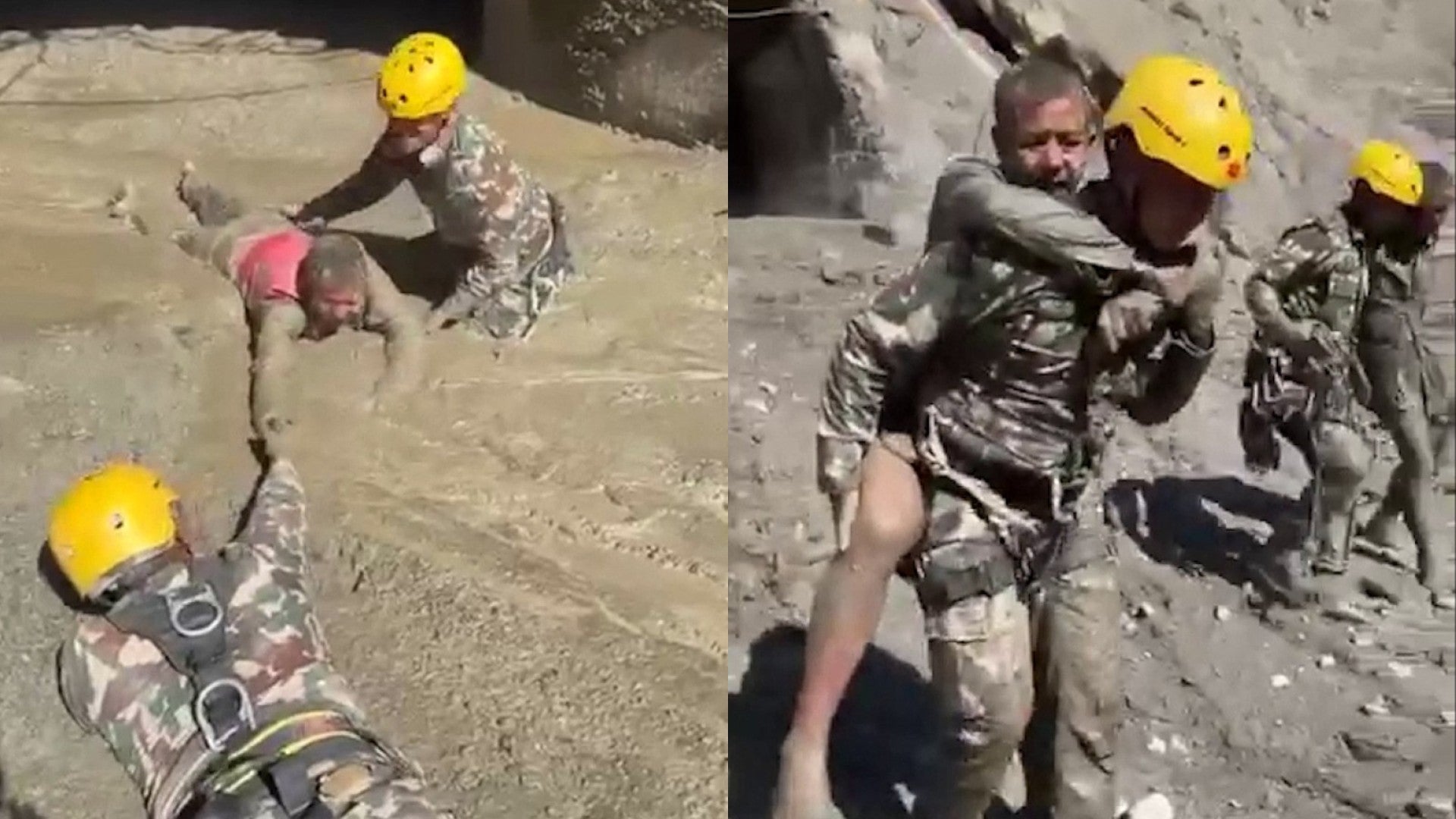 Rescate tras inundaciones en Nepal (AFP)