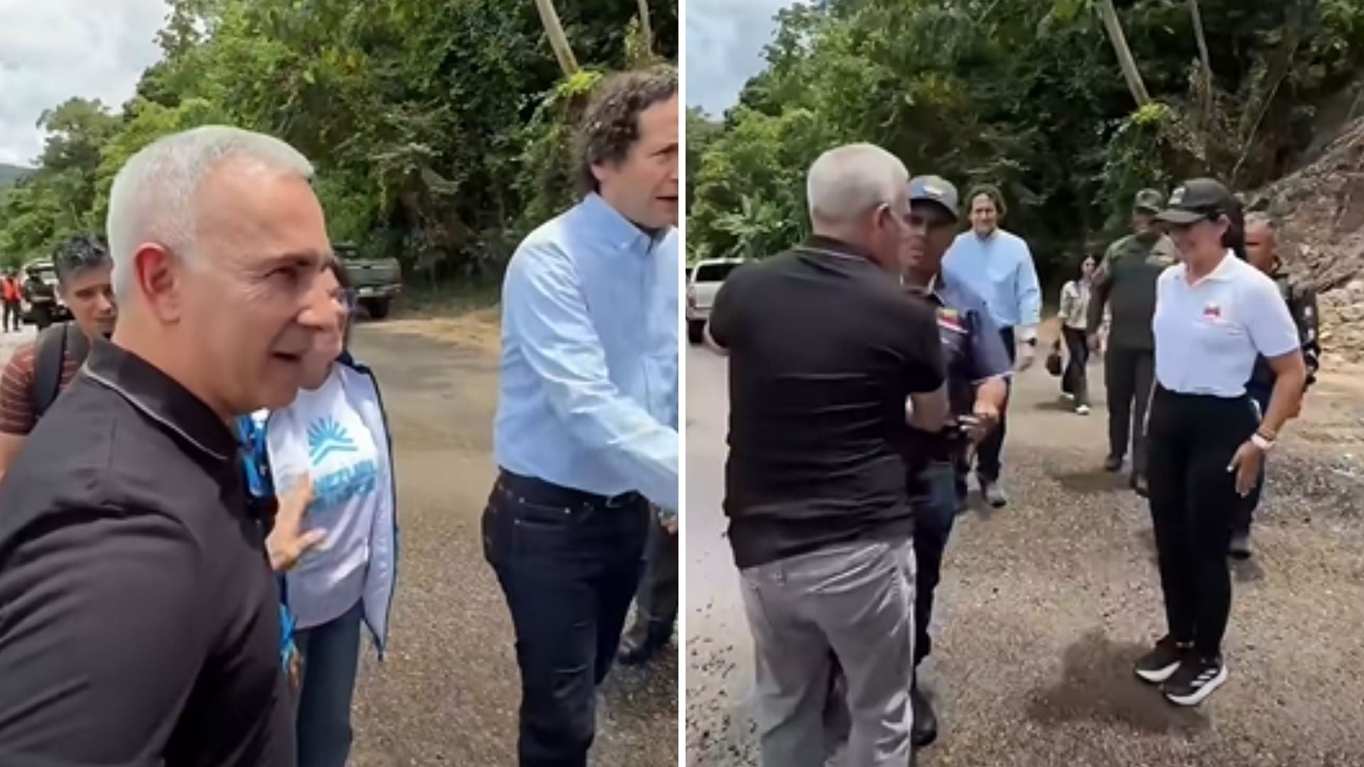 Freddy Bernal, gobernador chavista del estado Táchira, junto a colaboradores del régimen venezolano - Fotos: X