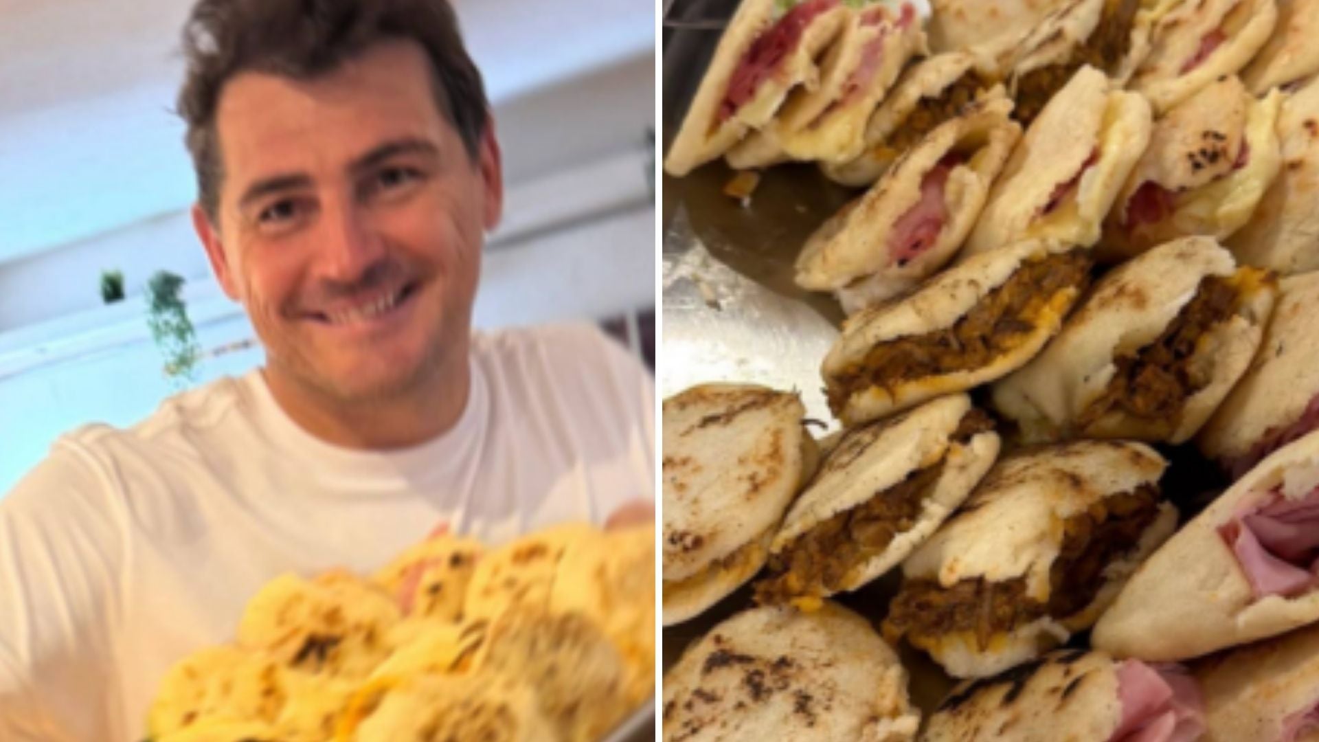 Iker Casillas, exarquero español / Arepas venezolanas - Fotos: Instagram