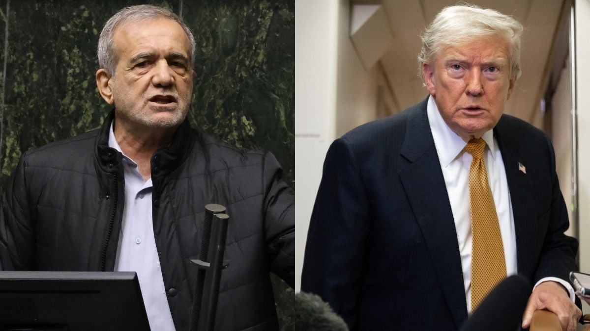 Masoud Pezeshkian y Donald Trump