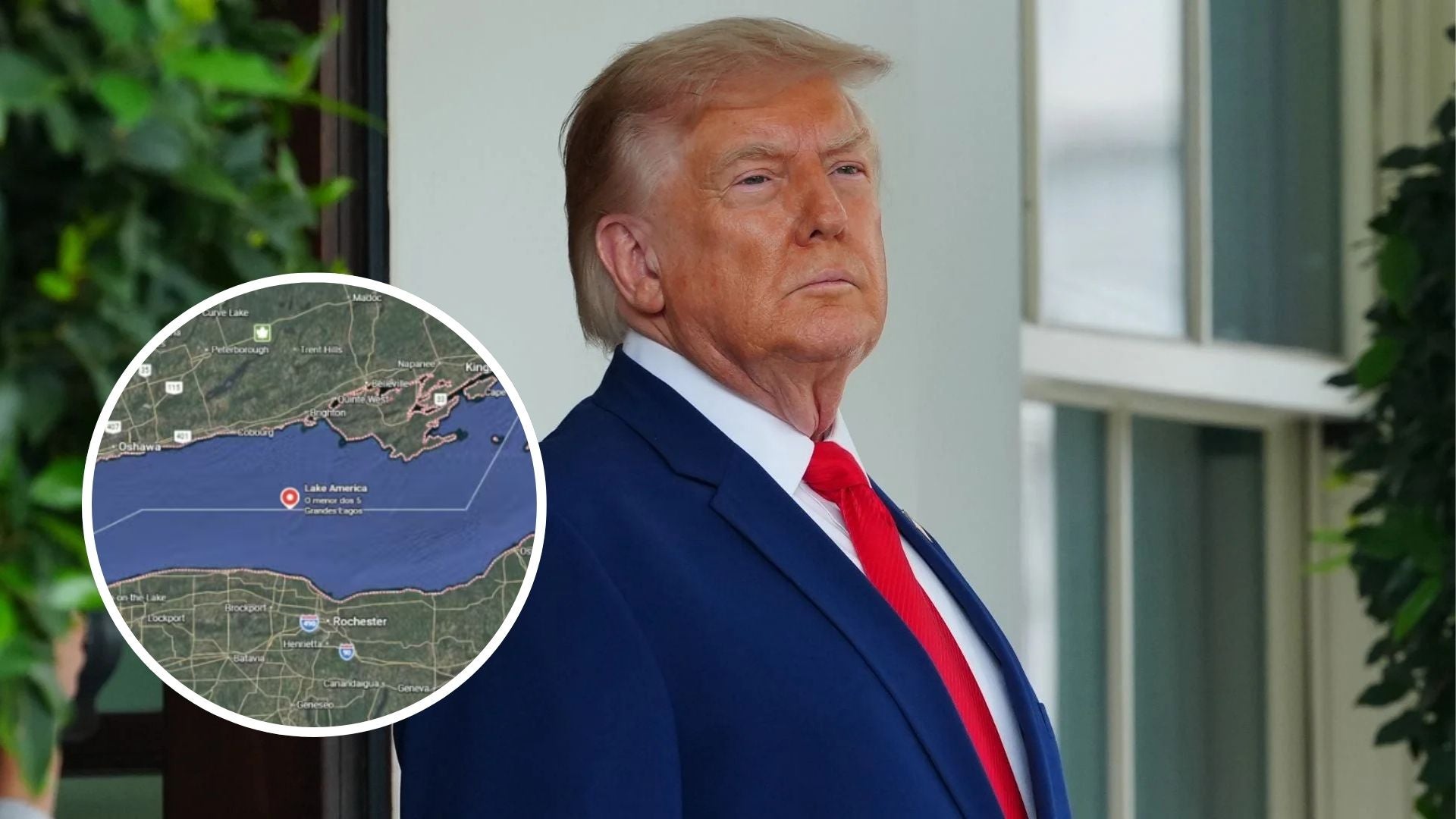 Donald Trump, Google Maps cambia el nombre del Lago Ontario a “Lago América”-Foto: Ilustración Canva