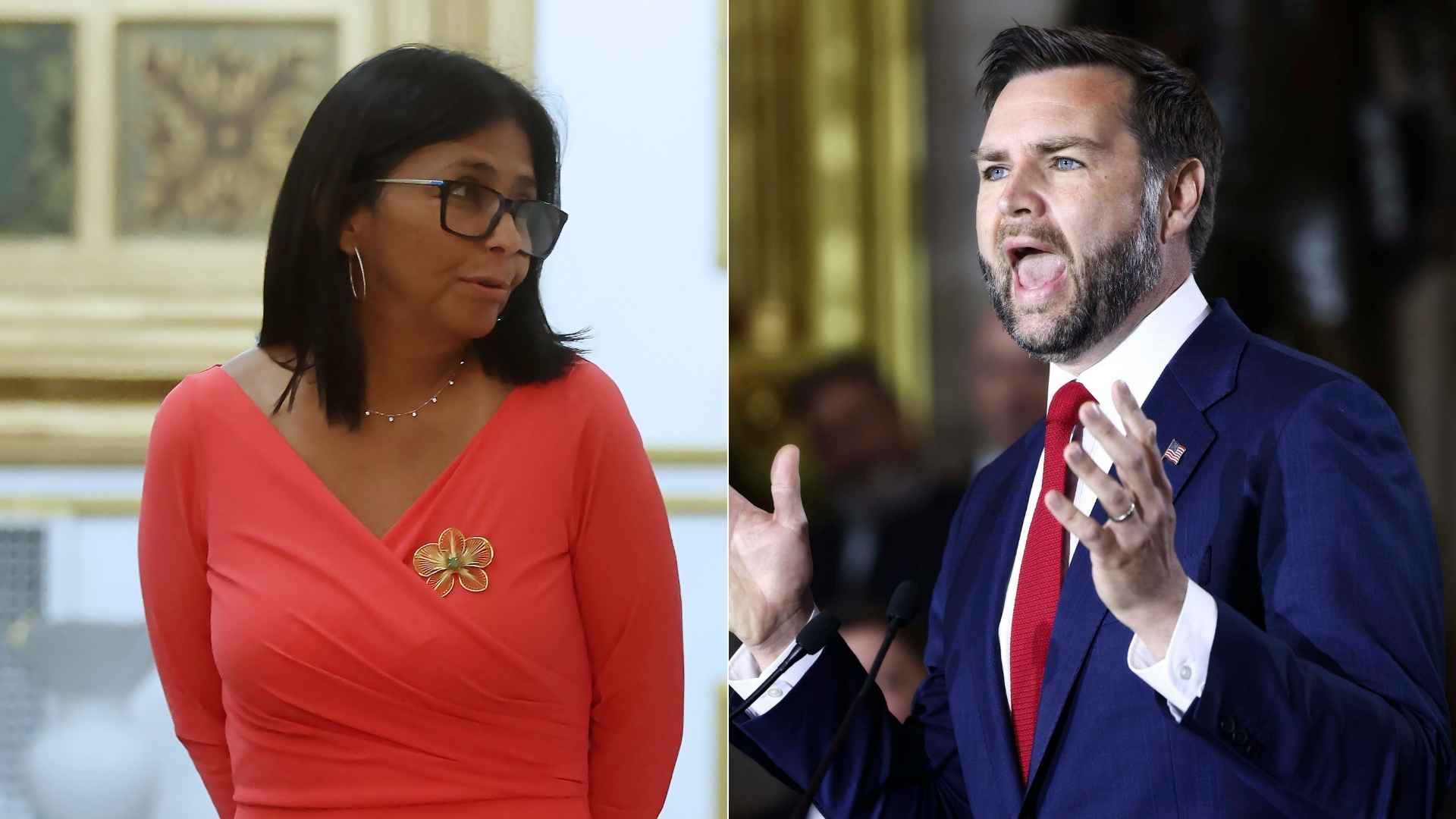 Delcy Rodríguez/ J. D. Vance - Fotos EFE