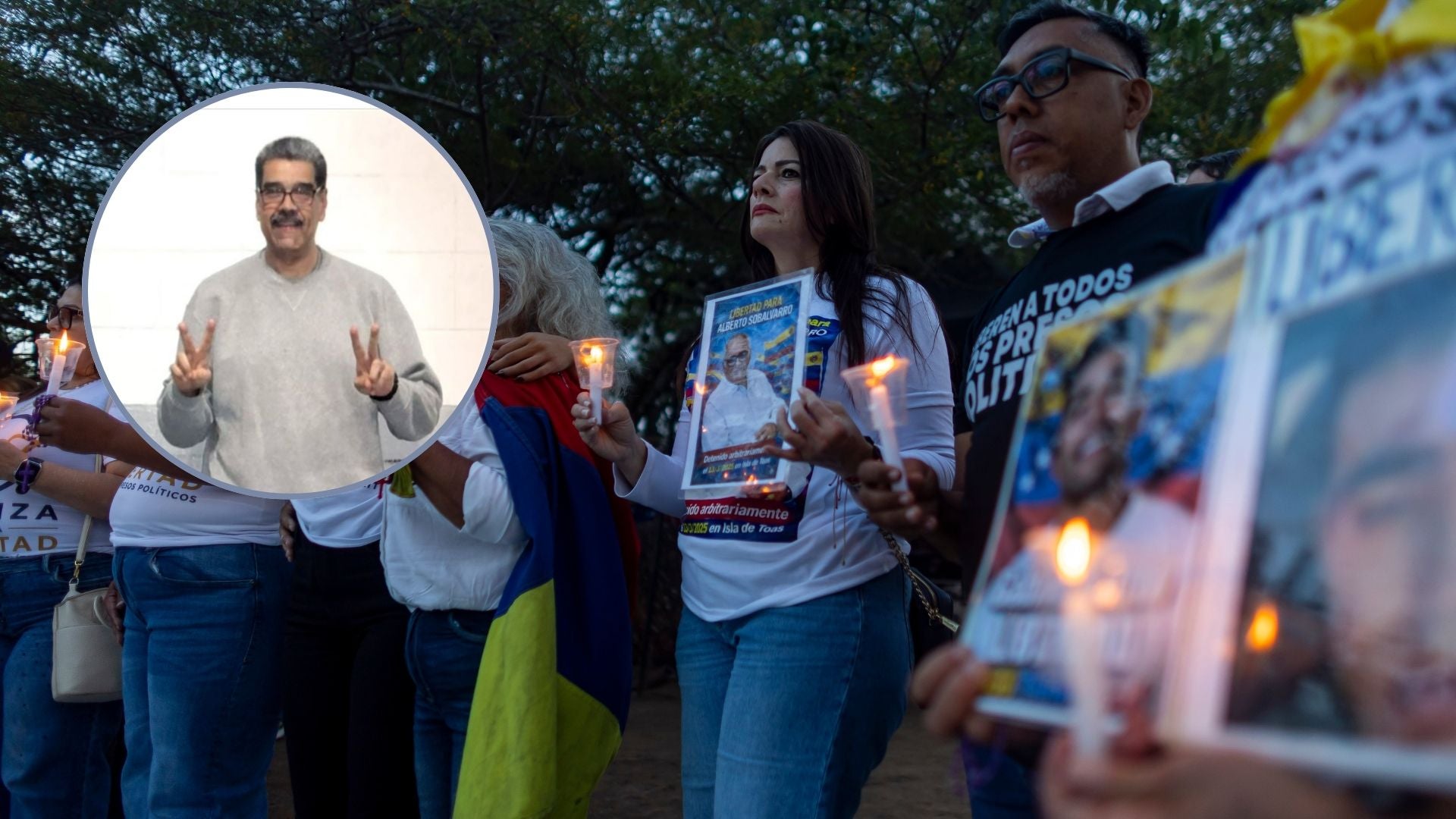 Nicolás Maduro y presos políticos en Venezuela | Fotos: EFE