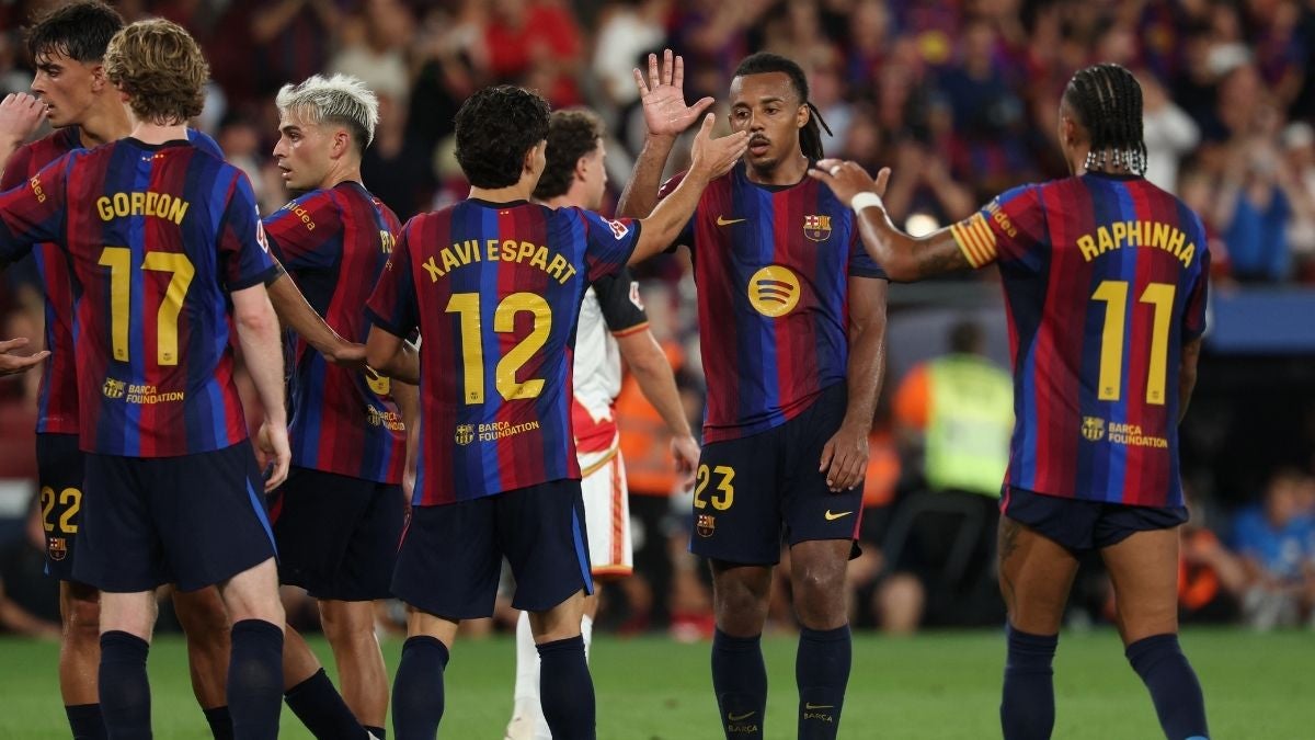 Jugadores del FC Barcelona (AFP)