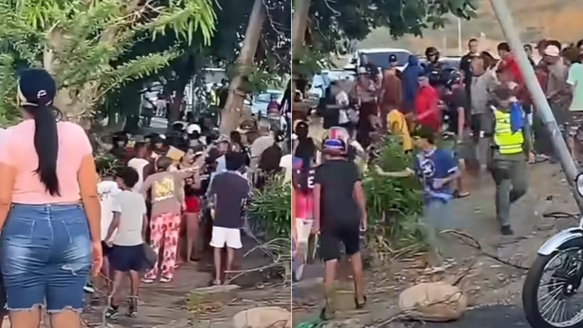 Protesta por fallas eléctricas terminó en enfrentamiento en Cumaná, Venezuela - Fotos: X