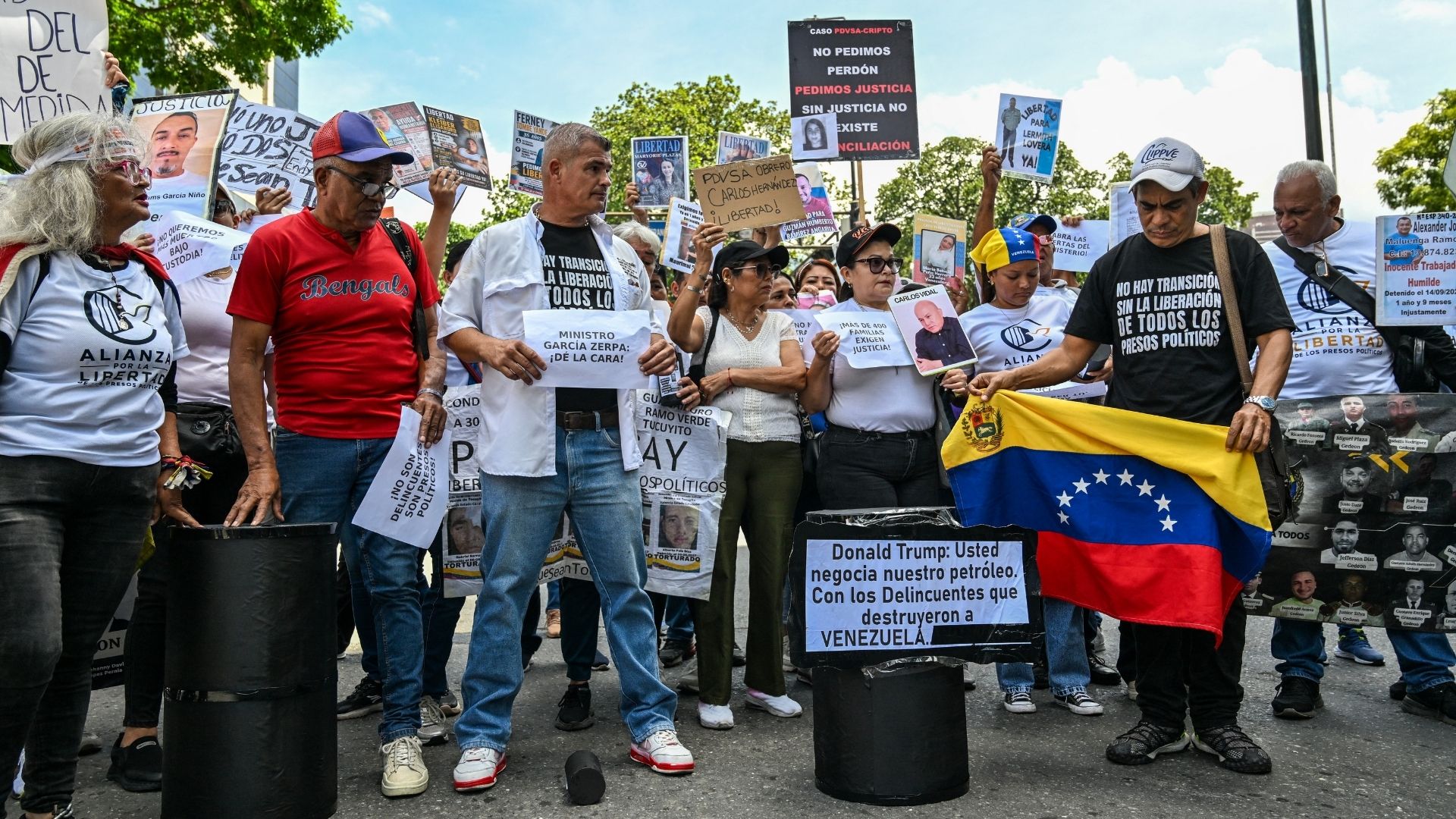 Manifestaciones familiares de presos políticos en Venezuela - Foto AFP