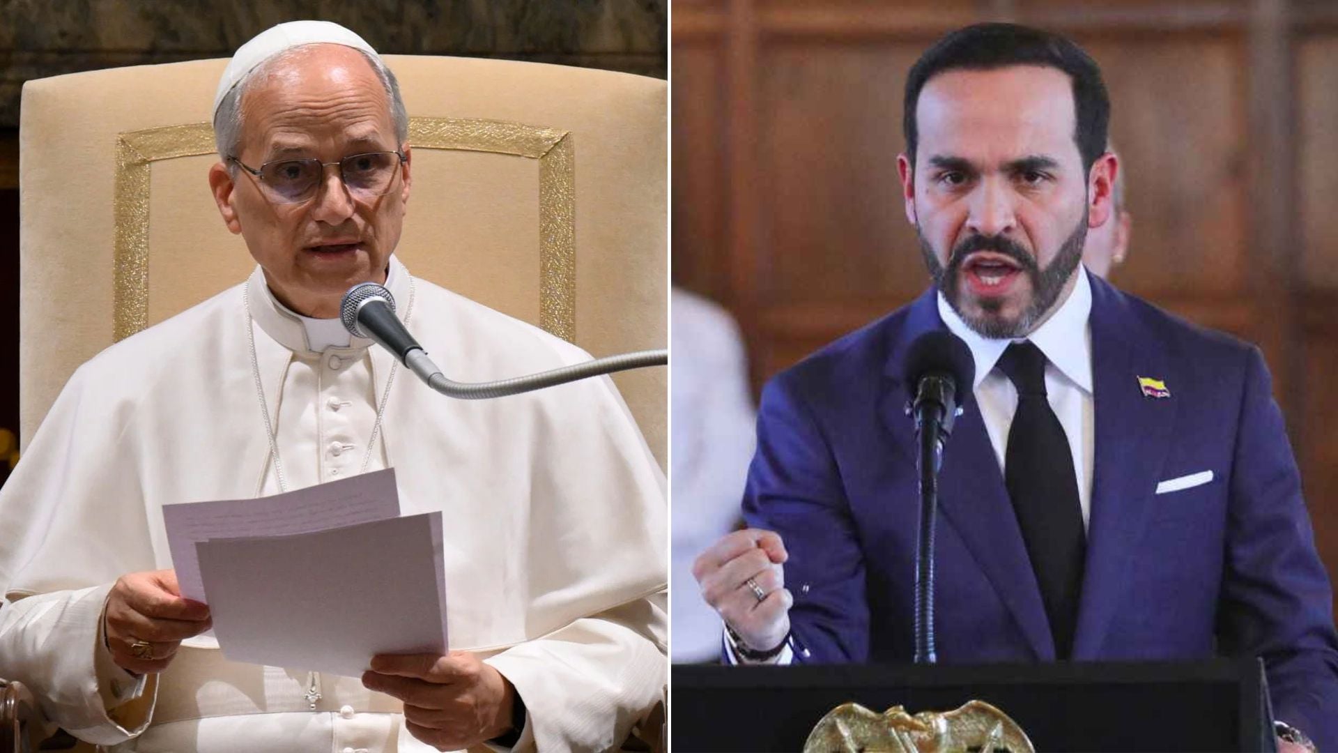 Papa León XIV y Abelardo de la Espriella