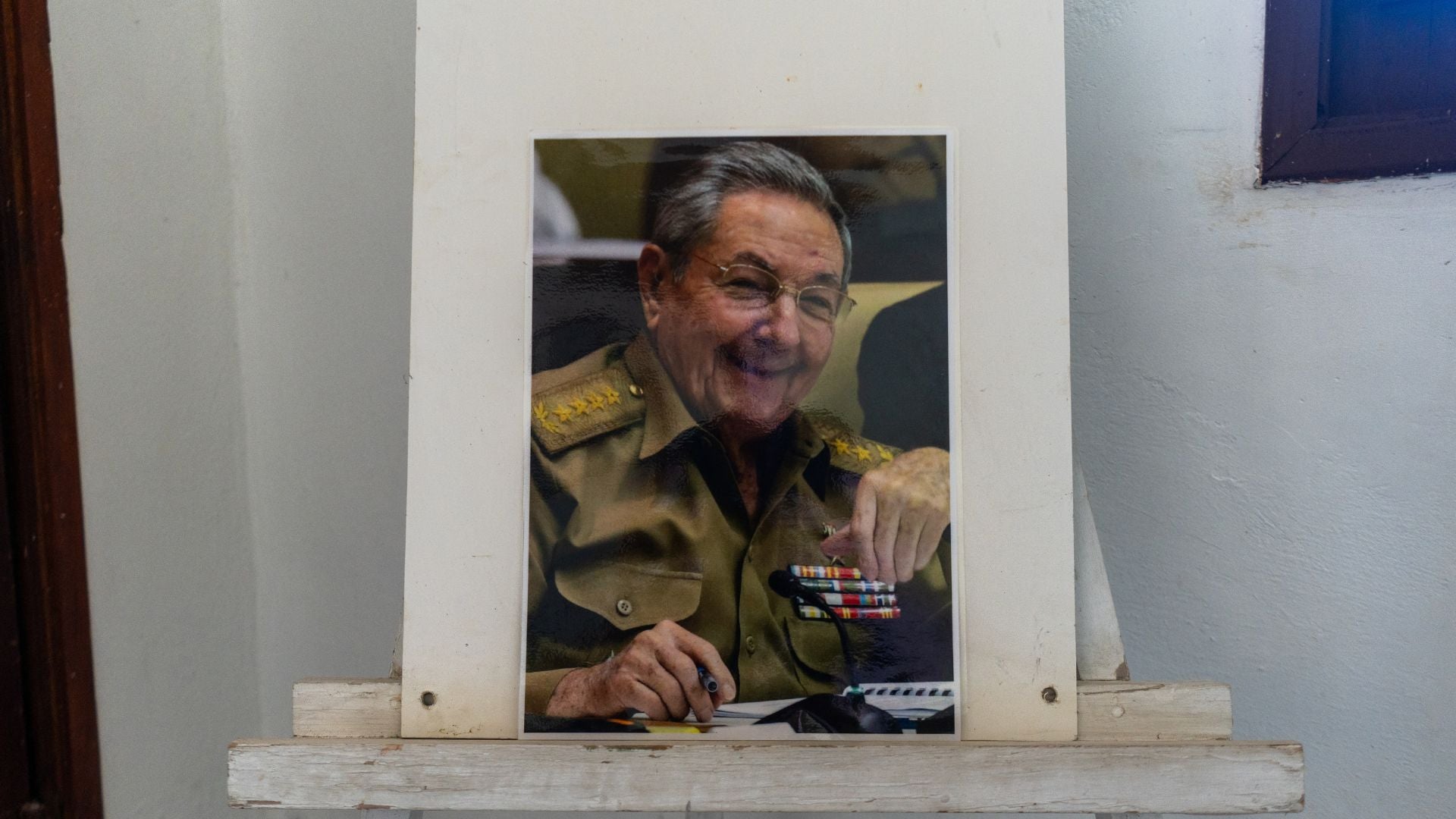 Retrato del dictador Raúl Castro-Foto: AFP